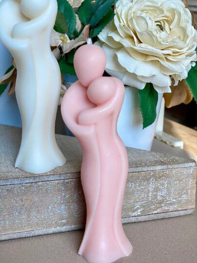 Handcrafted Soy Wax Sculptural Candle - Mother's Hug - Image 4