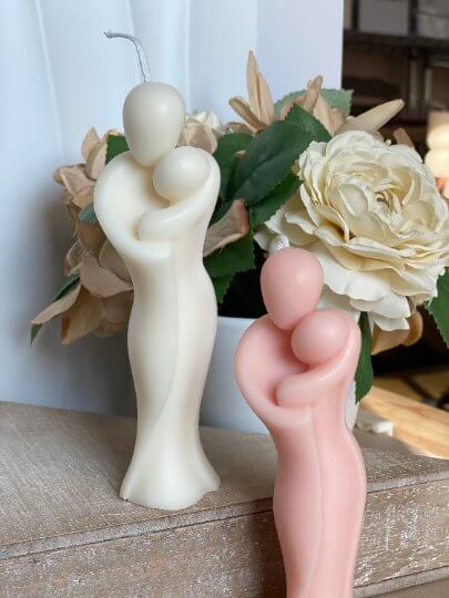 Handcrafted Soy Wax Sculptural Candle - Mother's Hug - Image 5