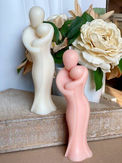 Handcrafted Soy Wax Sculptural Candle - Mother's Hug - Image 7