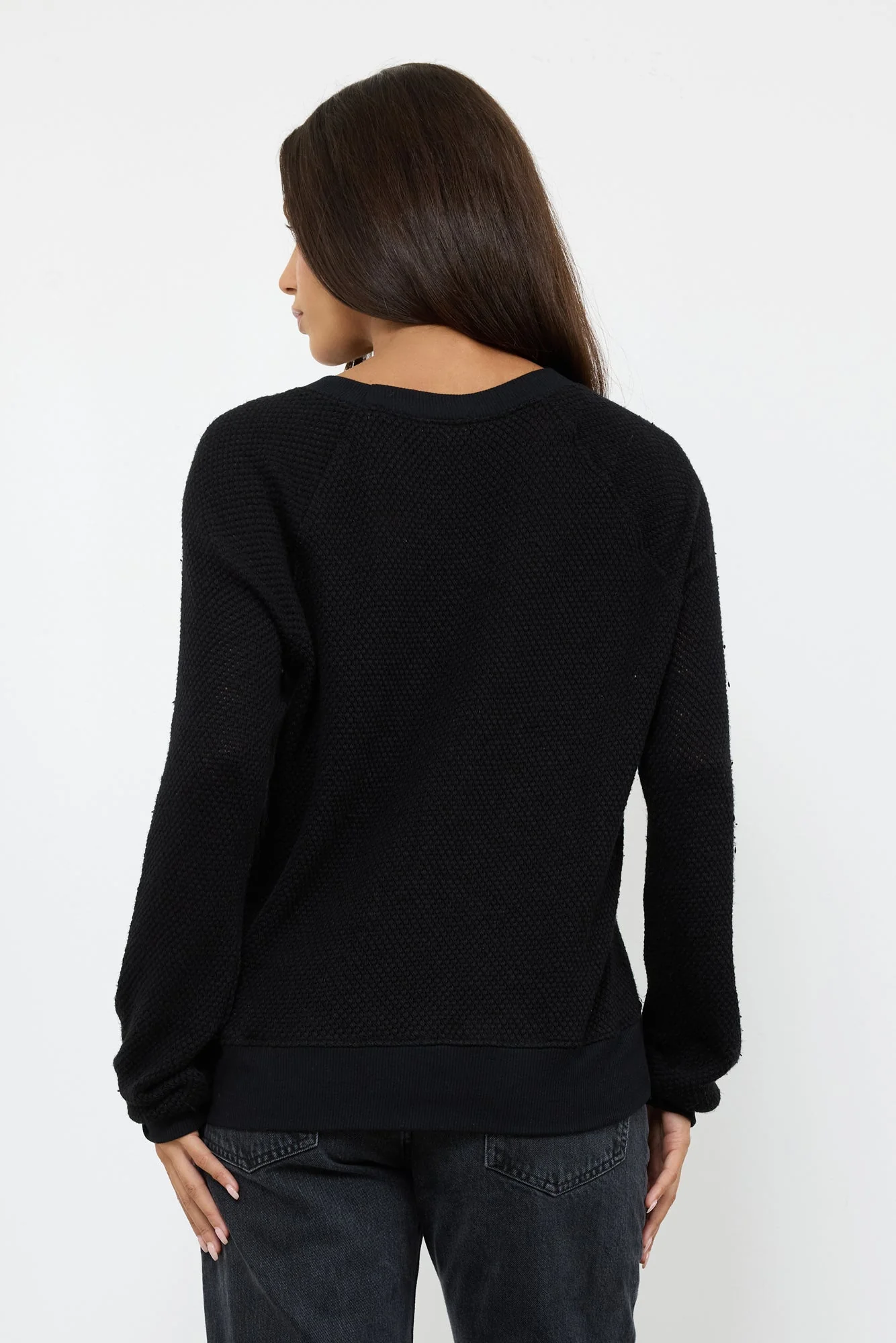 Noah Long Sleeve Pullover Vegan Leather Mesh - Image 5