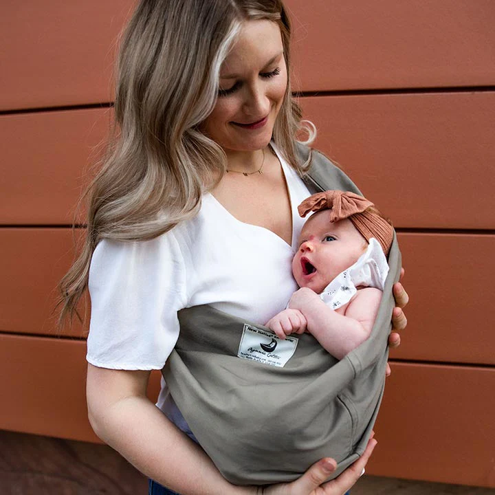 Organic Cotton Baby Carrier Sling - Khaki - Image 5