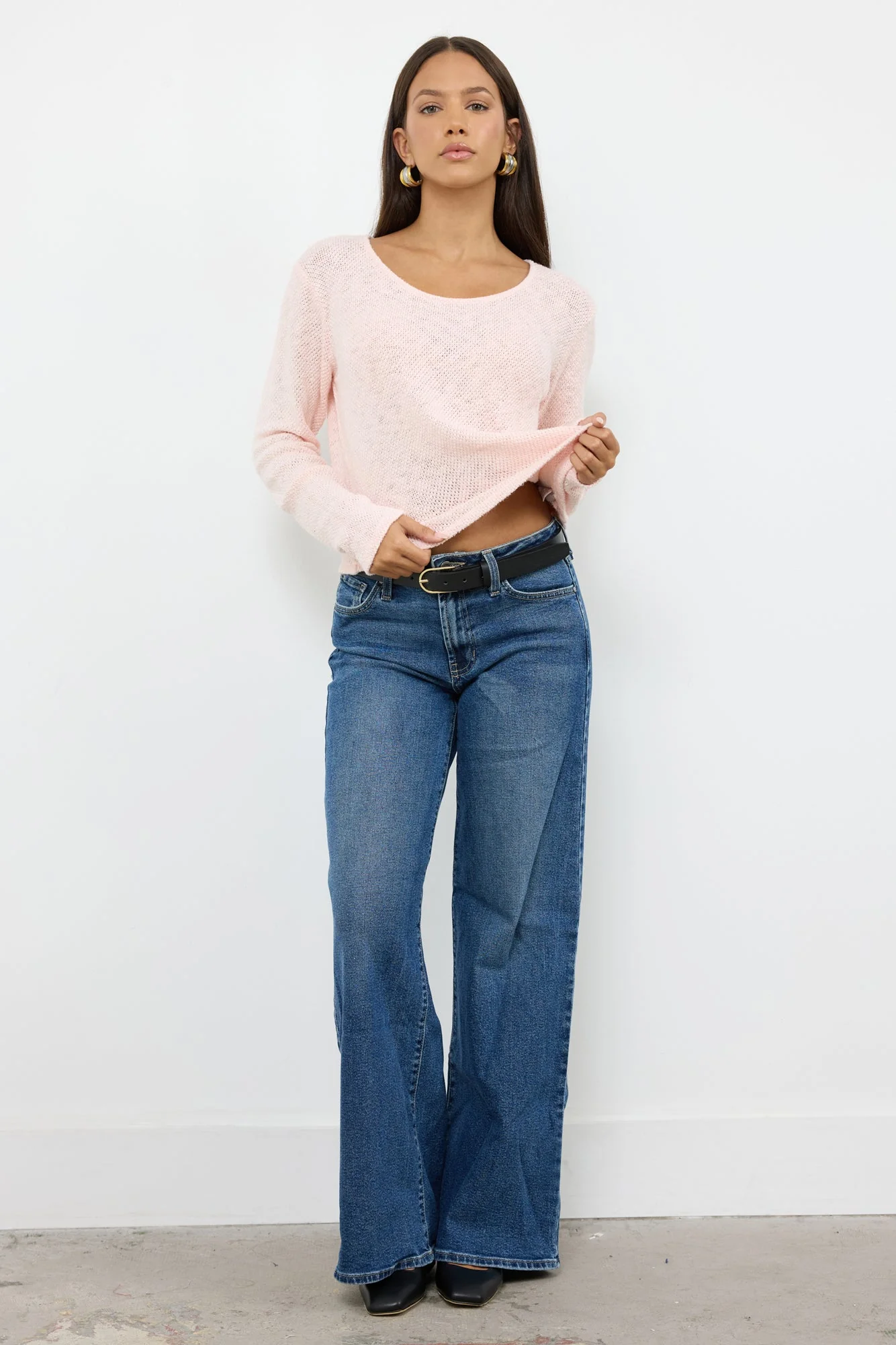 Orion Sweater Pullover Mesh Fabric
