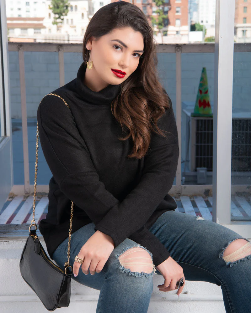 Plus Size Paris Turtleneck Tunic Sweater - Image 5
