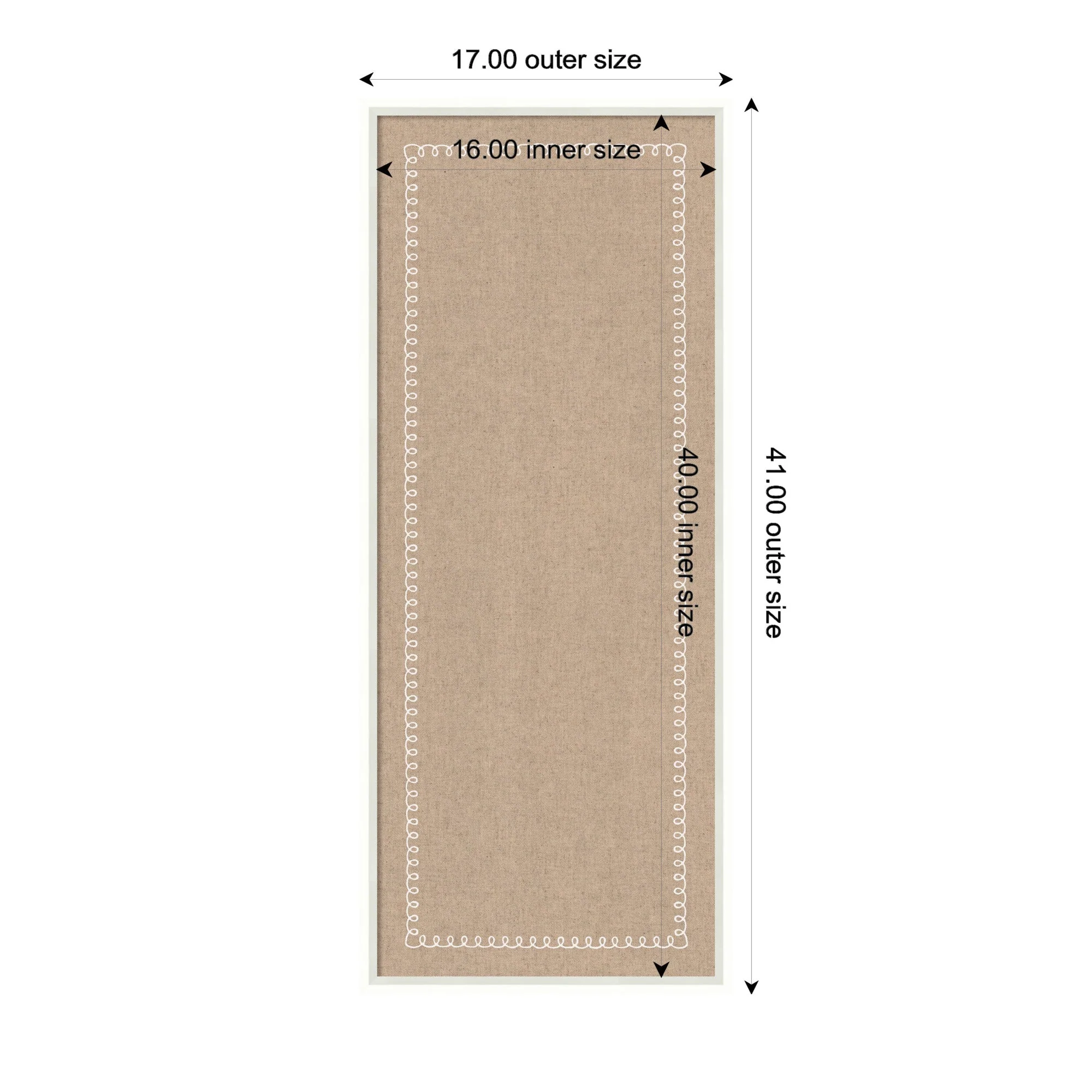 Pinboard White Scalloped Edge - Image 10