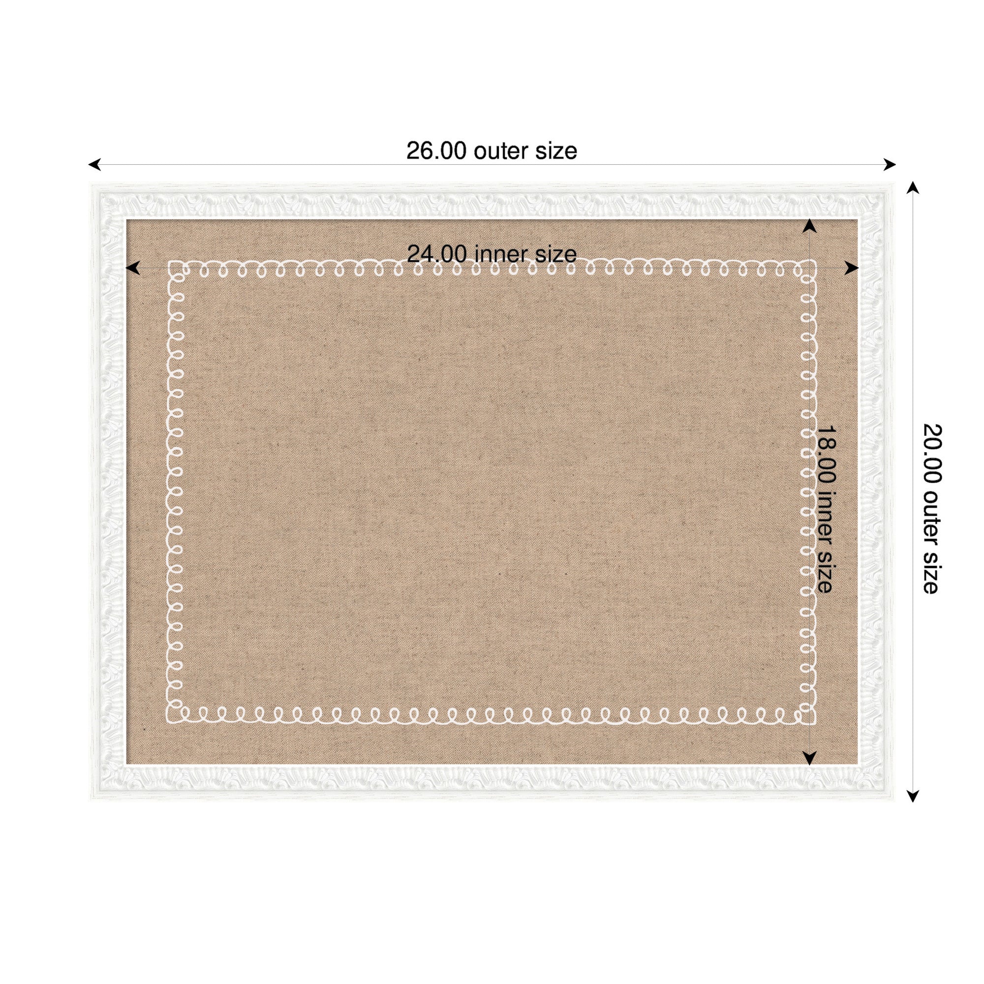 Pinboard White Scalloped Edge - Image 2
