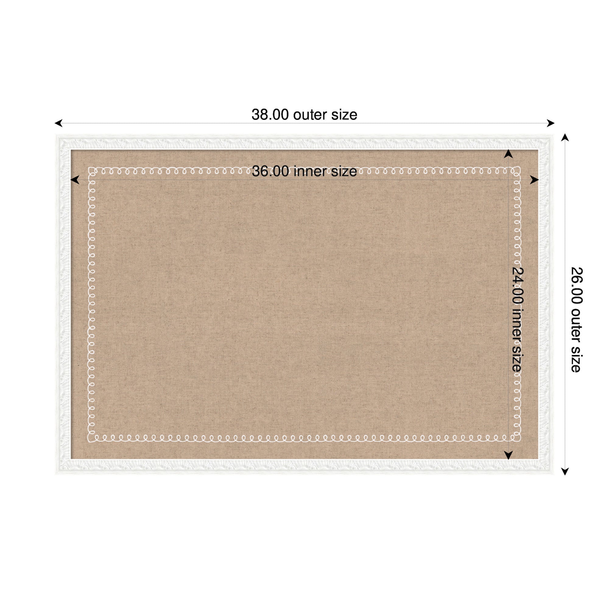 Pinboard White Scalloped Edge - Image 29