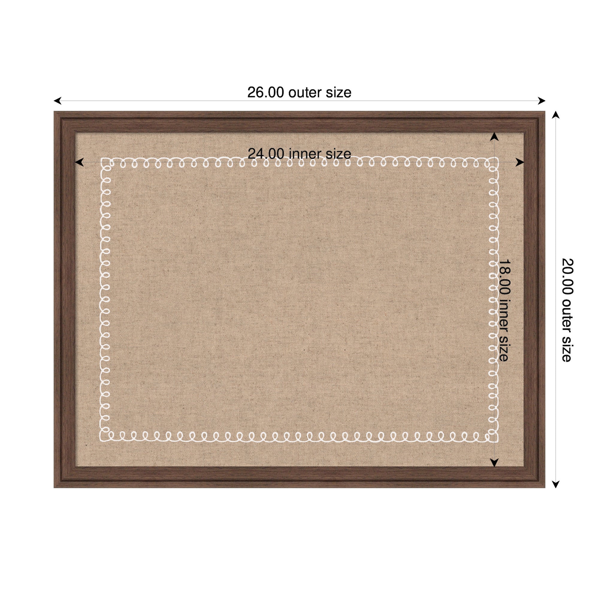 Pinboard White Scalloped Edge - Image 35