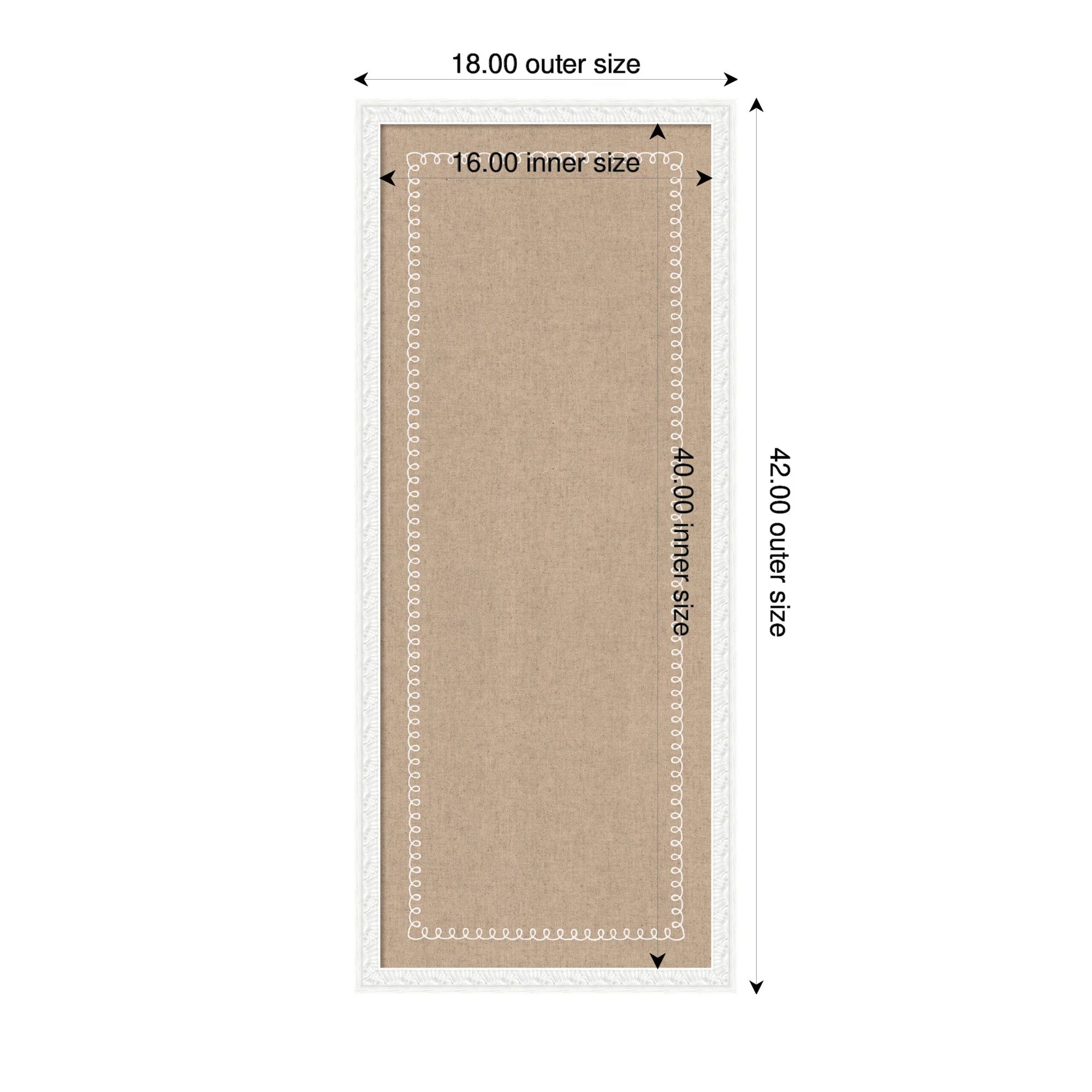 Pinboard White Scalloped Edge - Image 42