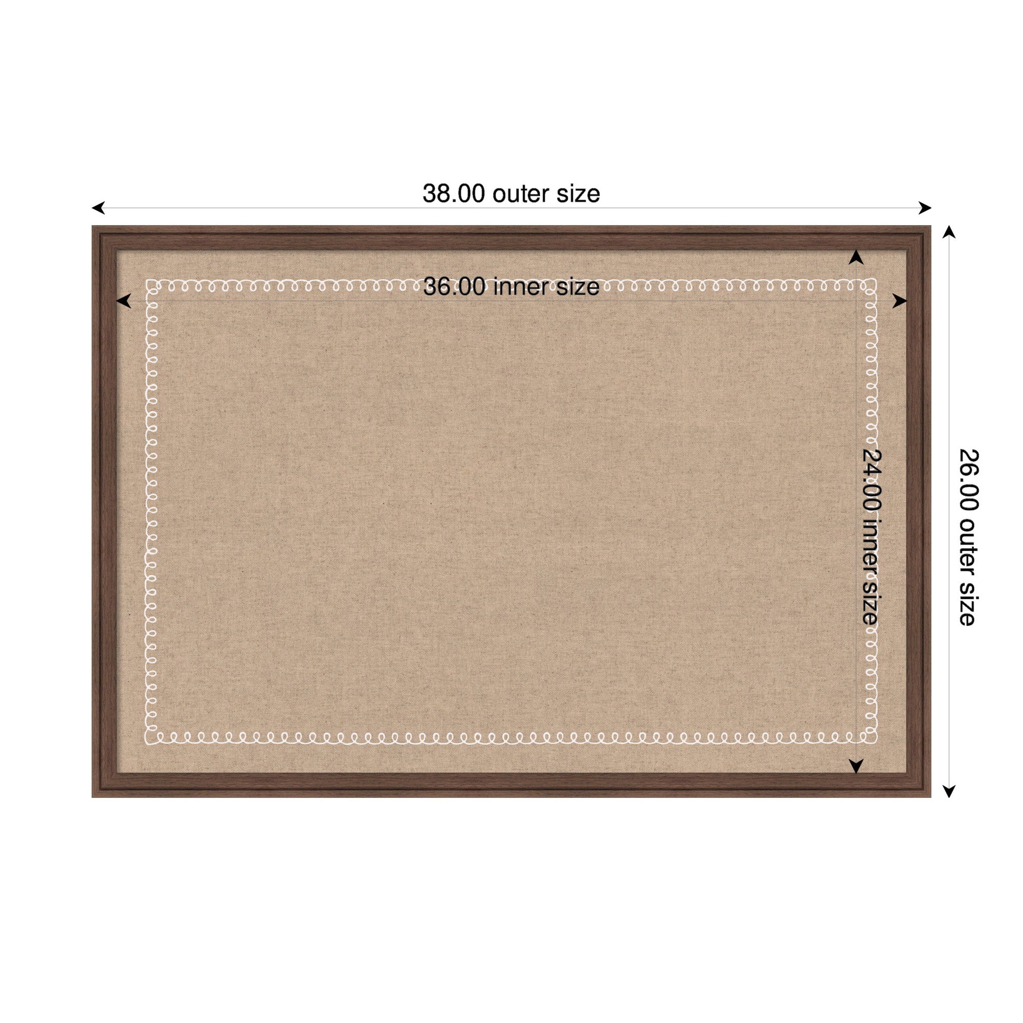 Pinboard White Scalloped Edge - Image 63
