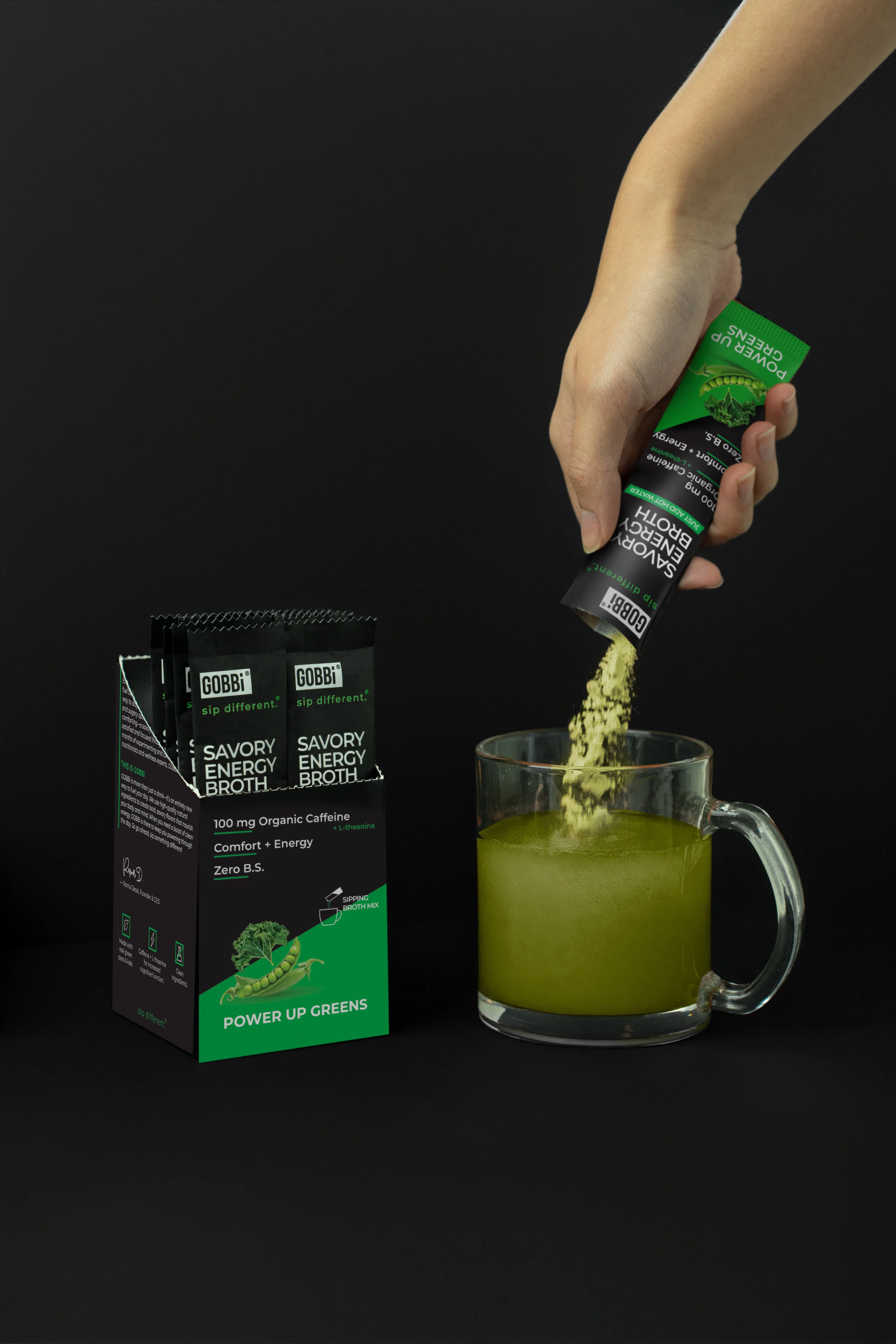 Savory Energy Broth Power Greens - 10 Or 20 Pack - Image 3