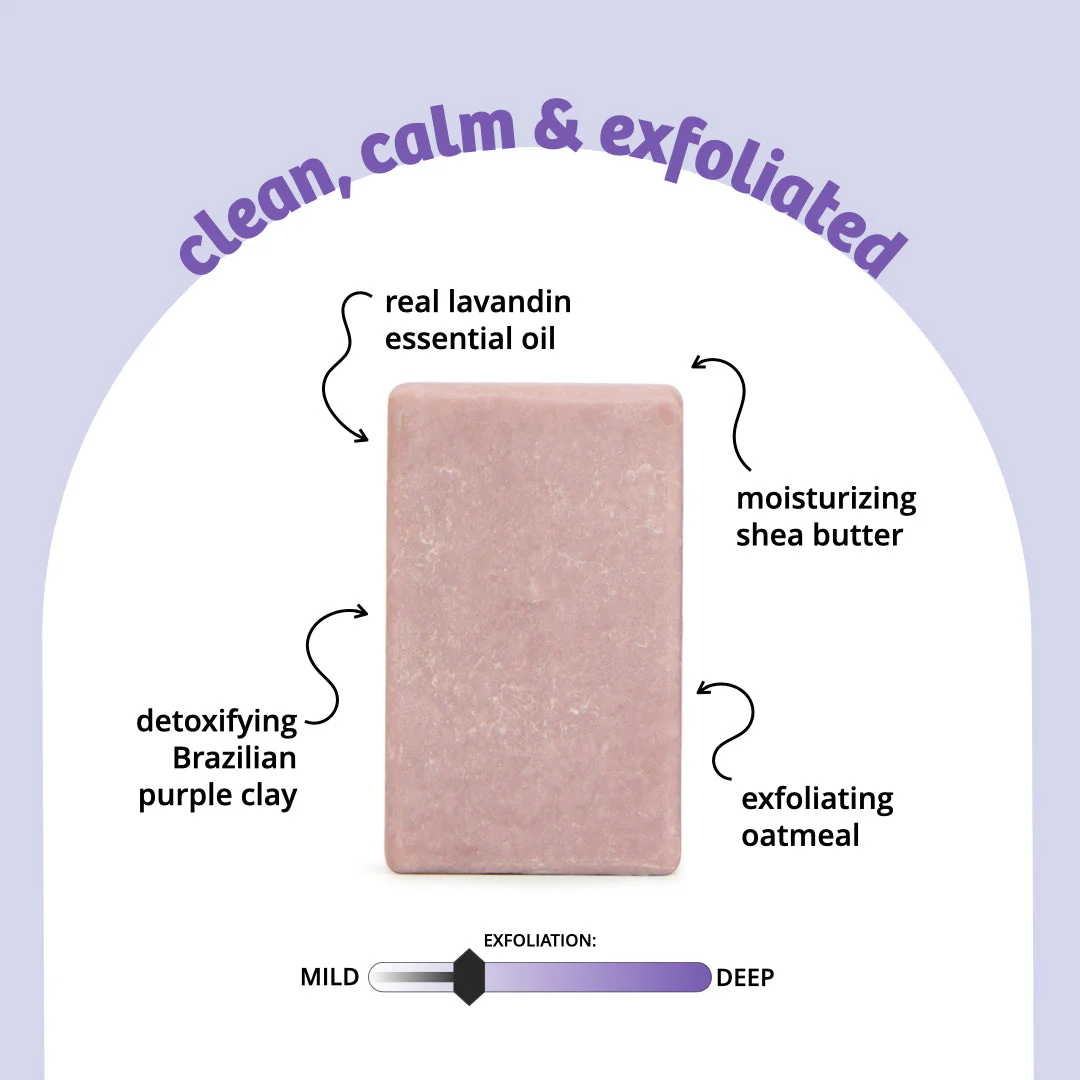 Lavandin Exfoliating Body Bar Soap - 4 Oz - Image 3