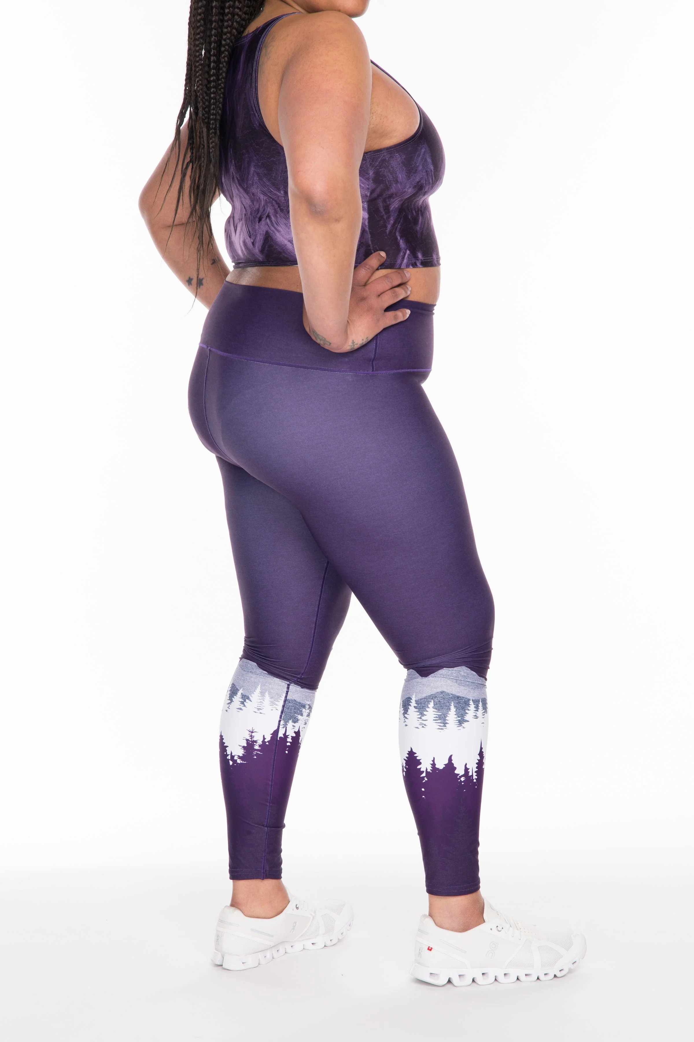 Eco-Friendly Summit Yoga Pants - Purple - Image 4