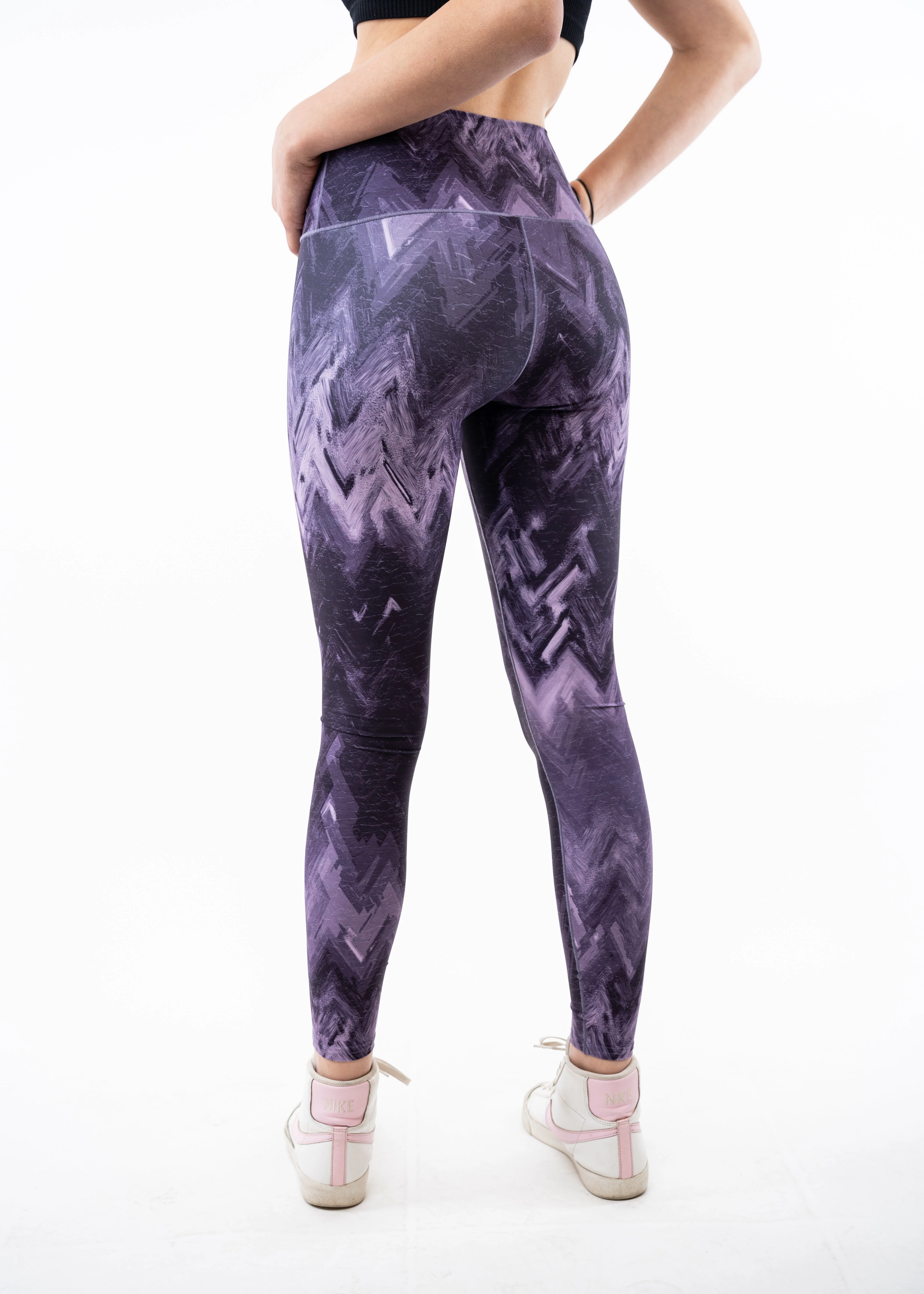 Eco-Friendly Purple Wave Yoga Pants - Image 7