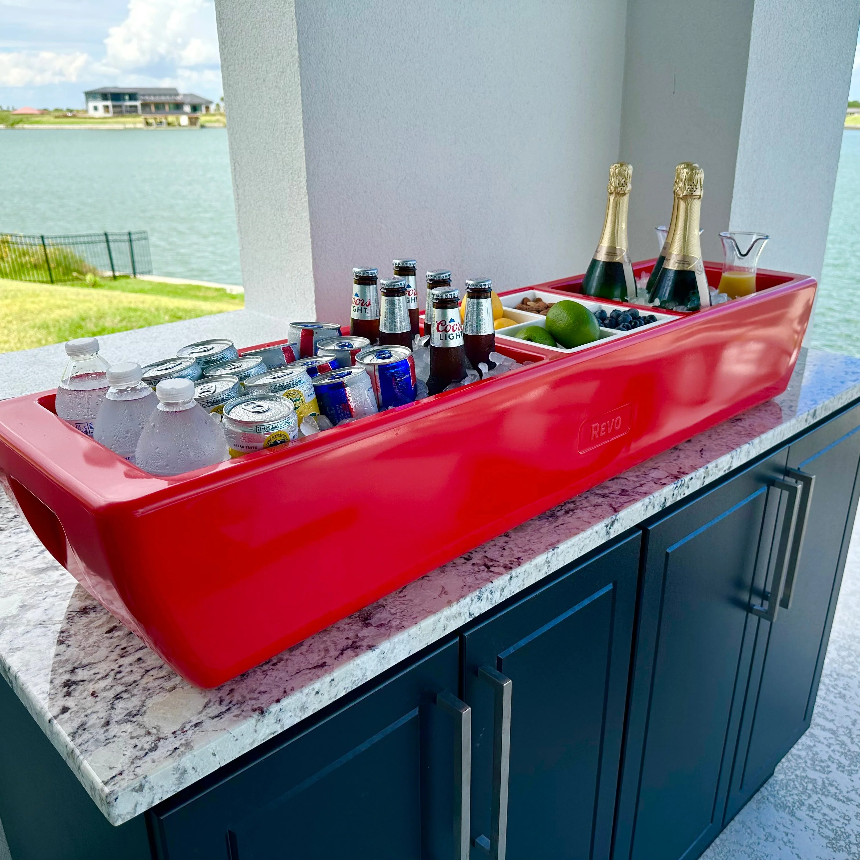 Insulated Party Barge Beverage Cooler - Cherry Red - Image 6