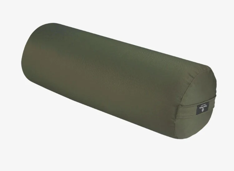 Round Firm Yoga Bolster - 100% Cotton Cover - Image 3