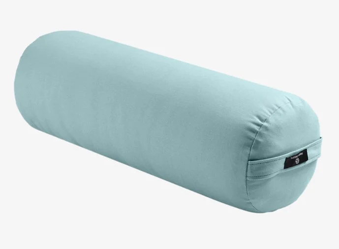 Round Firm Yoga Bolster - 100% Cotton Cover - Image 4