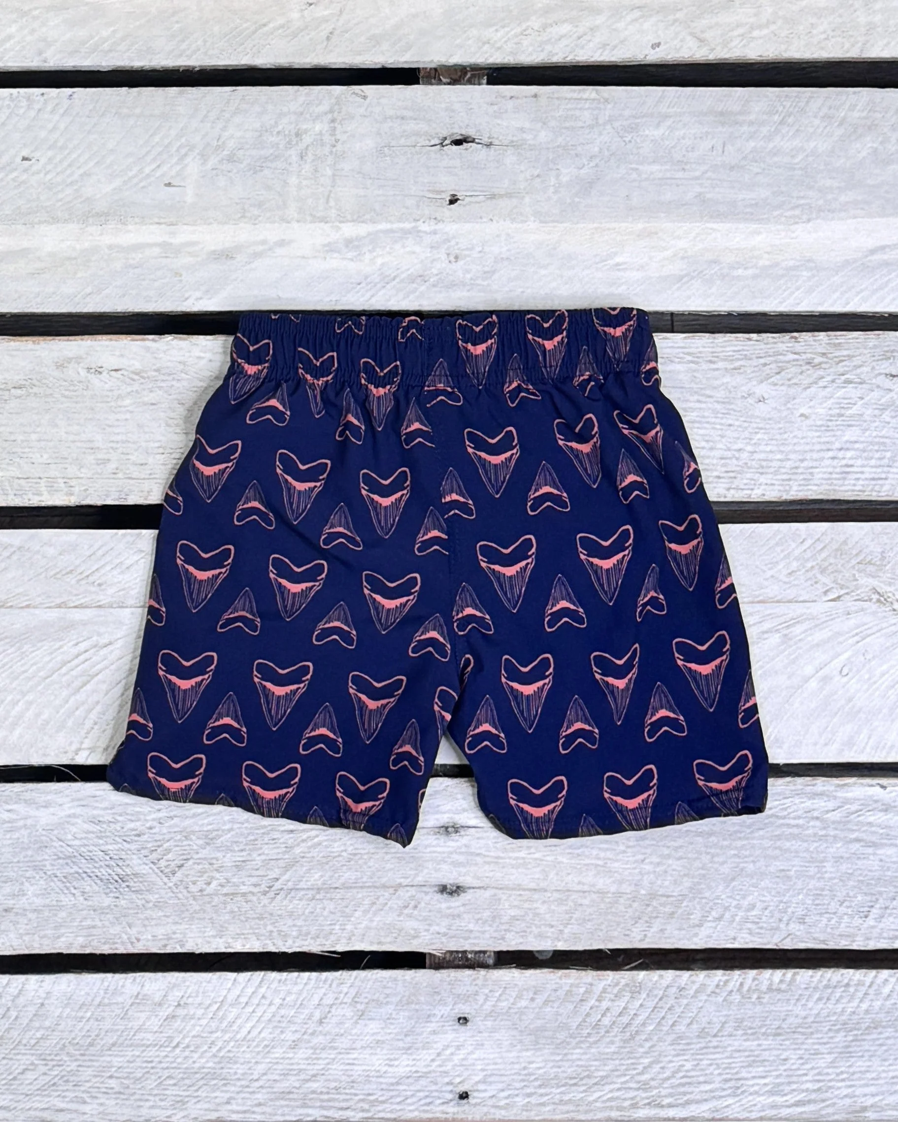 Boys Shark Bite Breathable UPF 50 Swim Trunks - Image 2