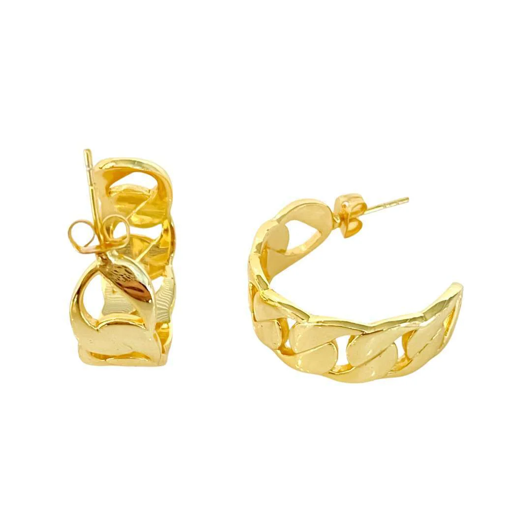 14K Gold-Dipped Simone Mini Hoop Earrings - Image 3