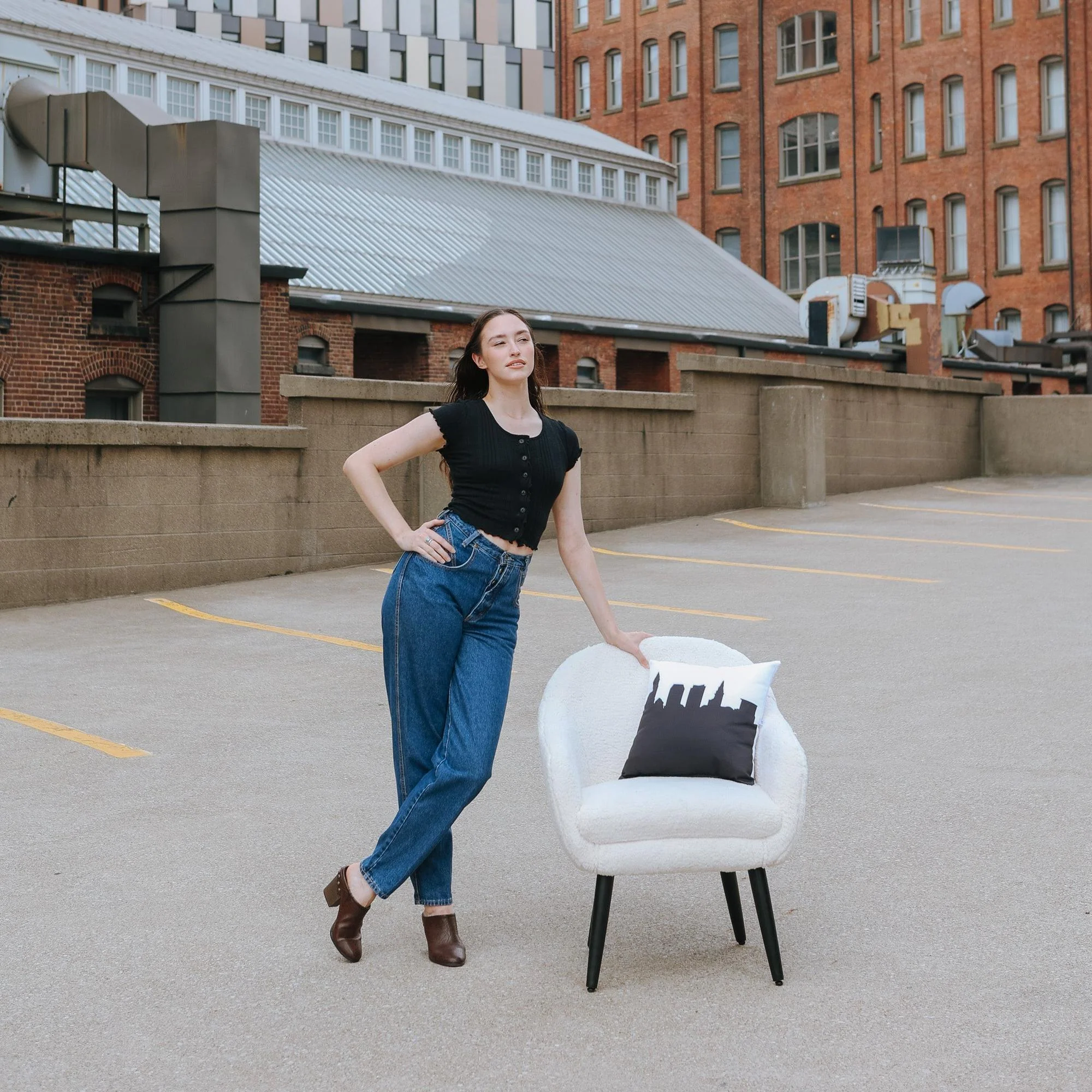 Skyline Large Throw Pillow - Image 6