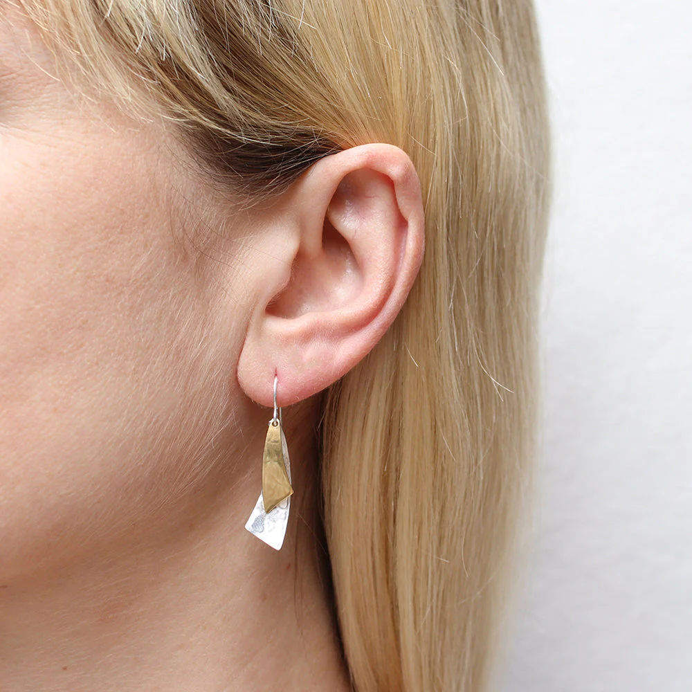 Small Layered Swoops Wire Earring - Image 2