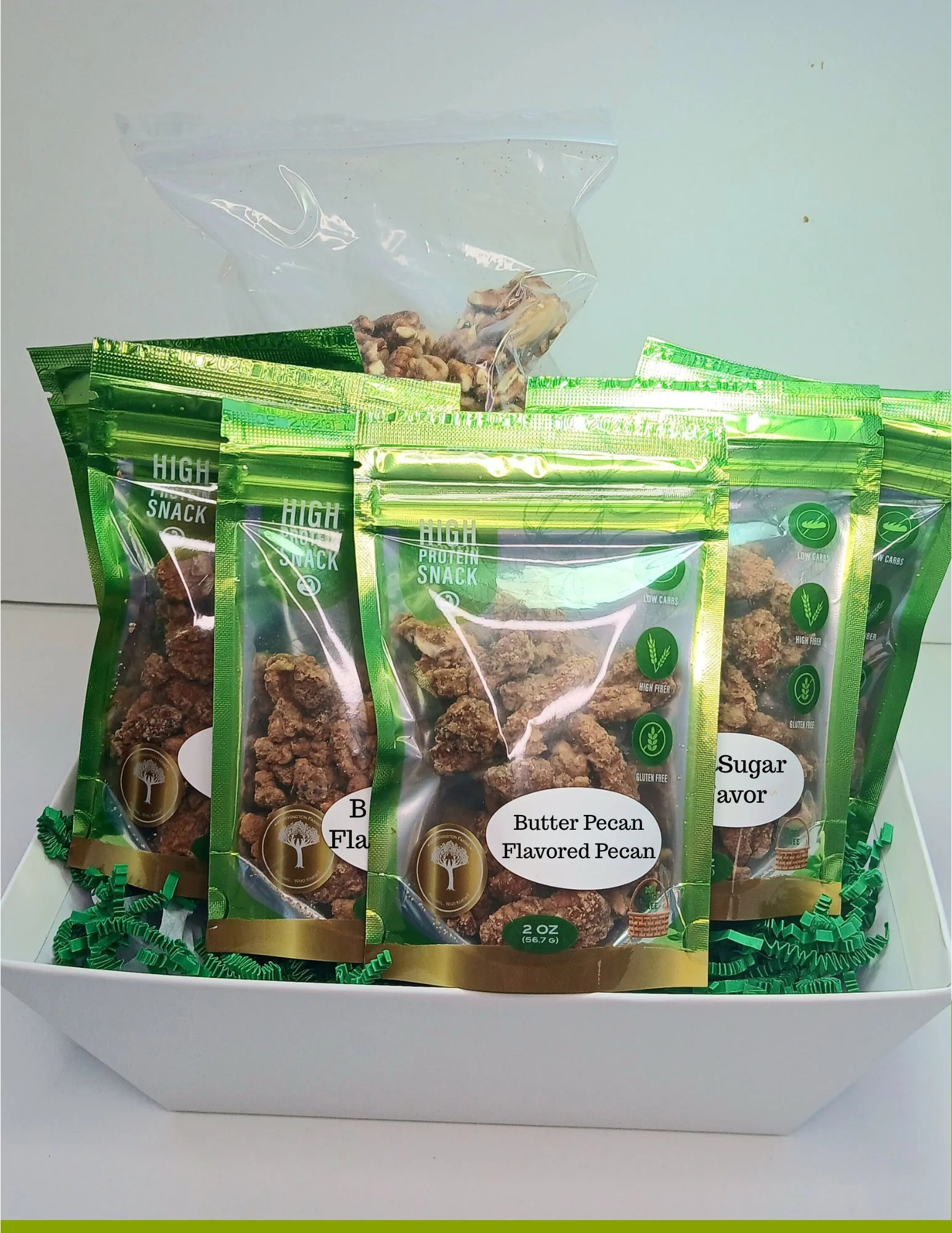 Flavored Pecan Snack Gift Basket - 6 Pack