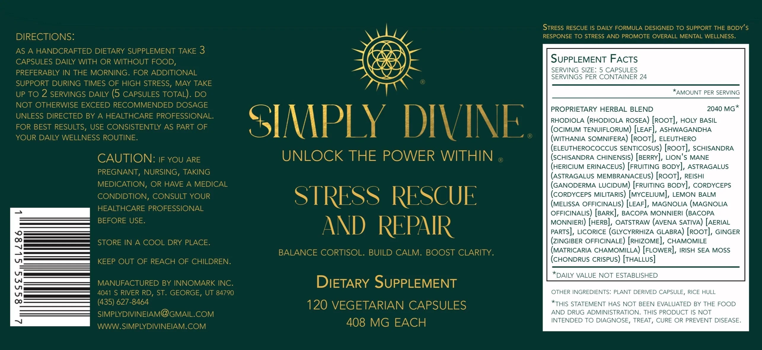 Stress Relief Herbal Supplement - Rescue Repair & Balance - Image 5