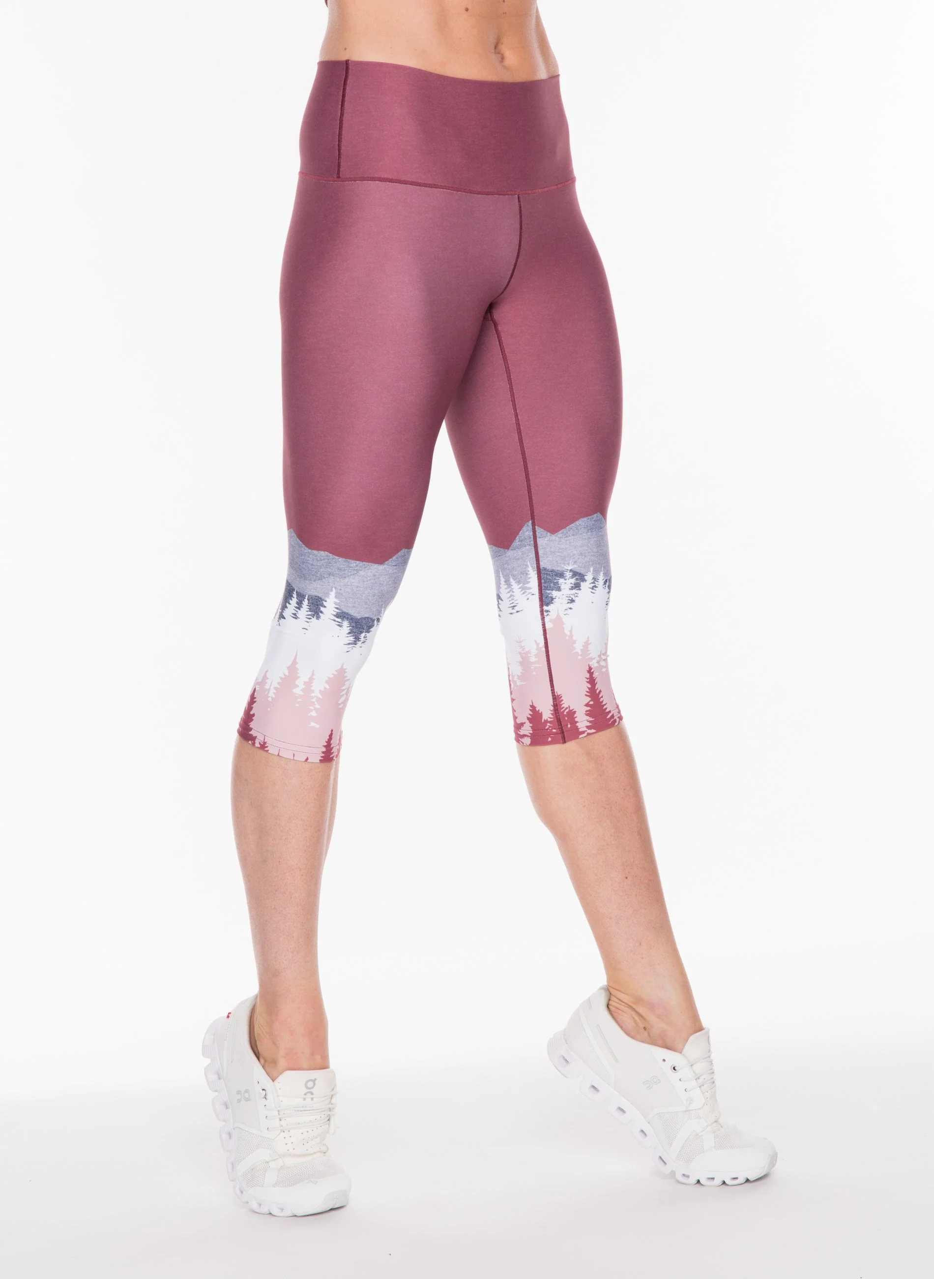 Eco-Friendly Sunset Summit Yoga Capri Pants