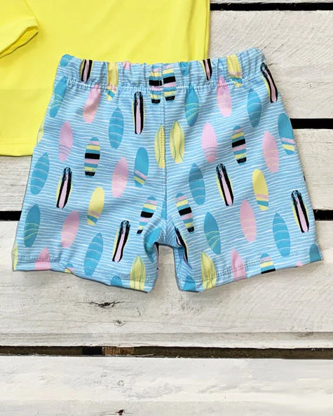 Boys Surf's Up UPF 50+ Lined Swim Trunks - Image 5