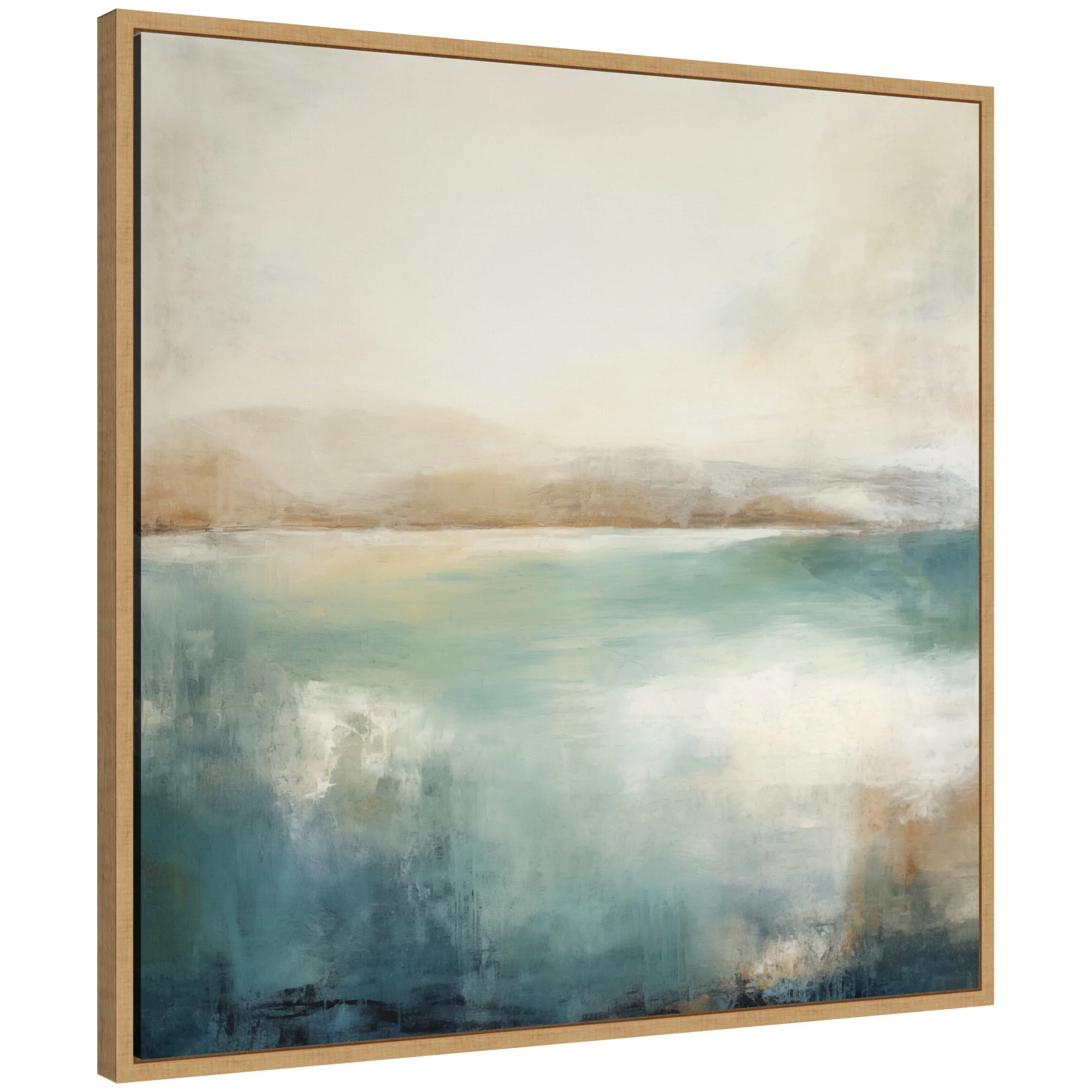 Sylvie Abstract Calming Lake Landscape Framed Canvas by The Creative Bunch Studio - Image 11