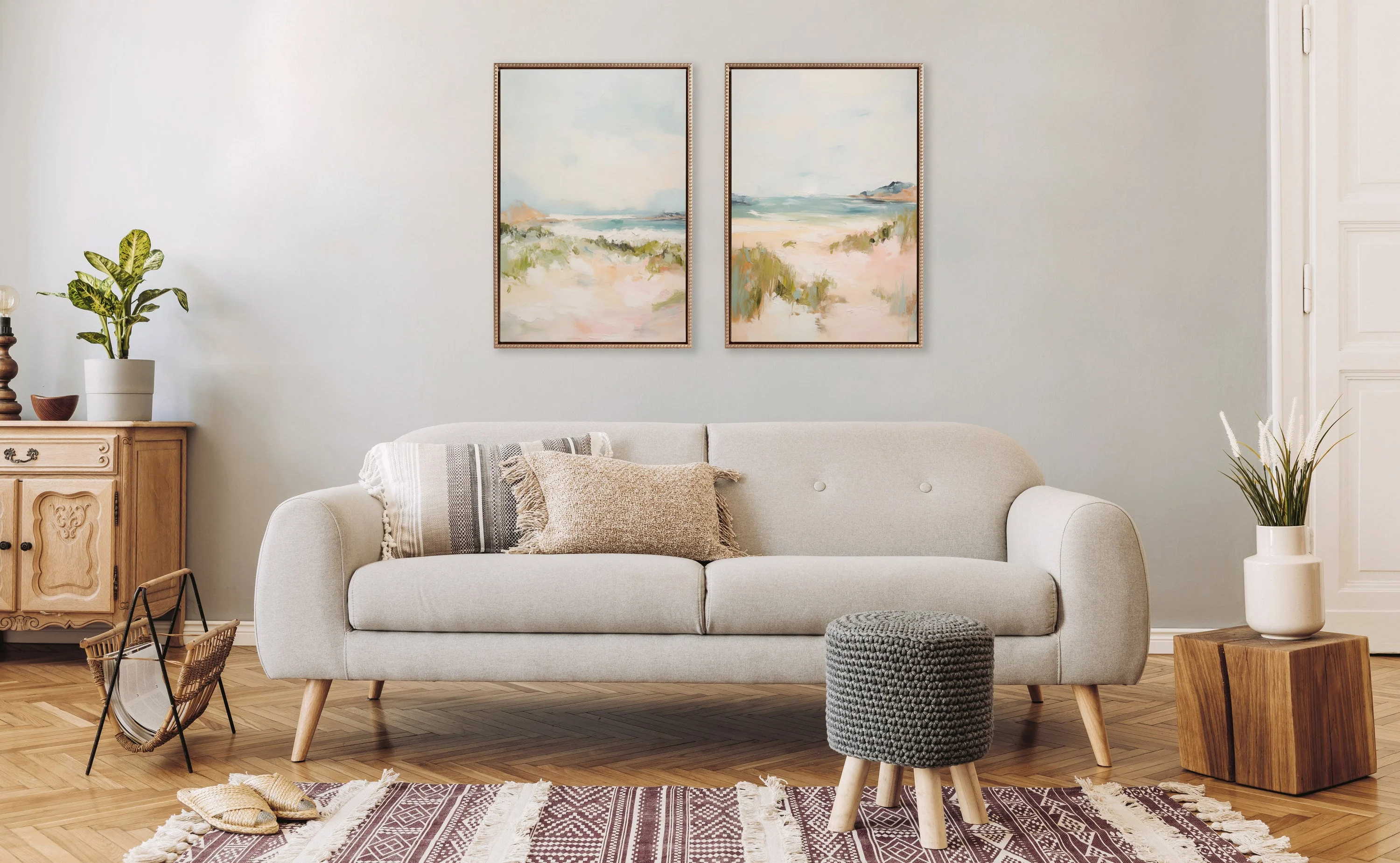 Sylvie Beaded Tranquil Landscape III and V Framed Canvas Art Set by Amy Lighthall - Image 10