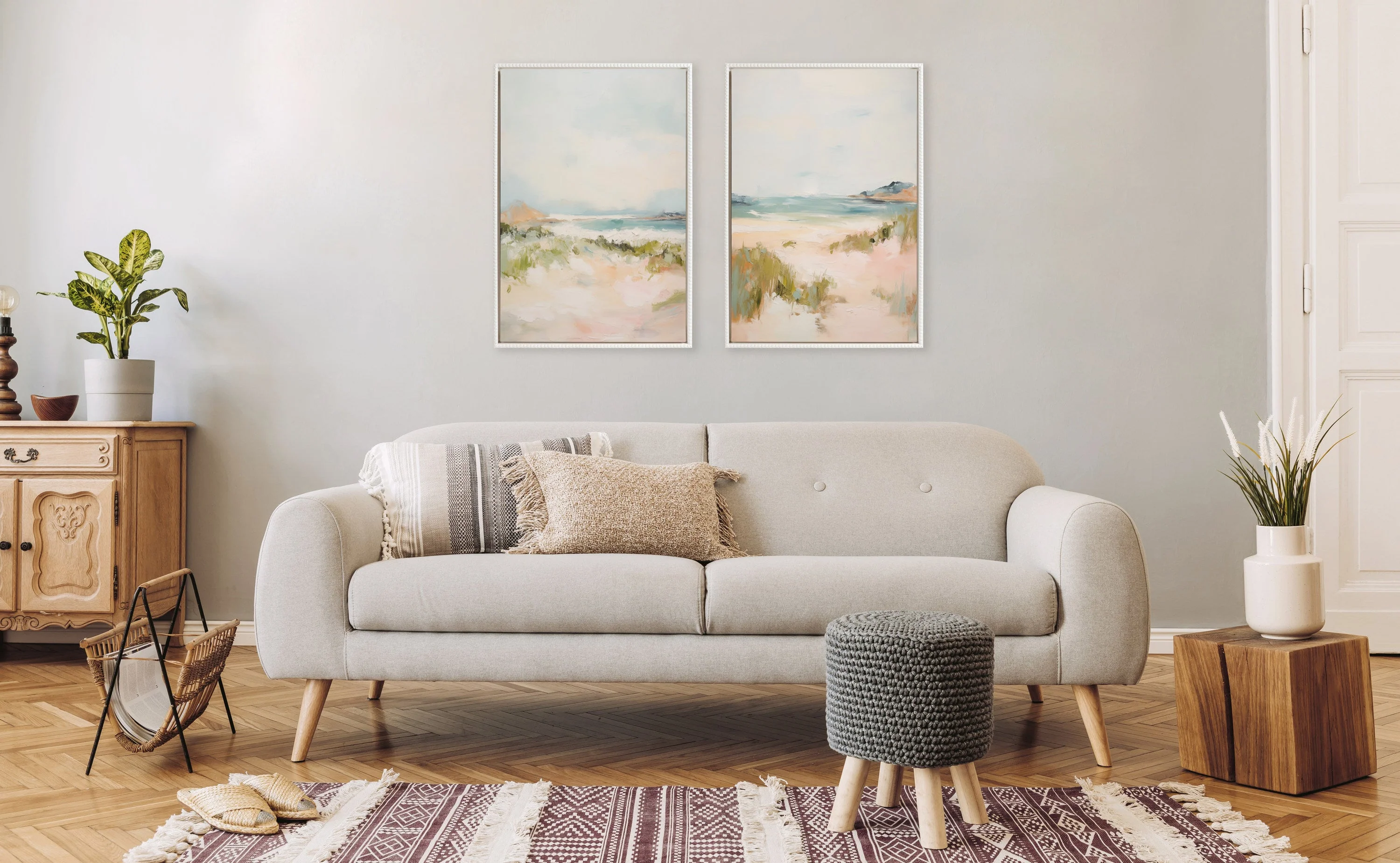 Sylvie Beaded Tranquil Landscape III and V Framed Canvas Art Set by Amy Lighthall - Image 5