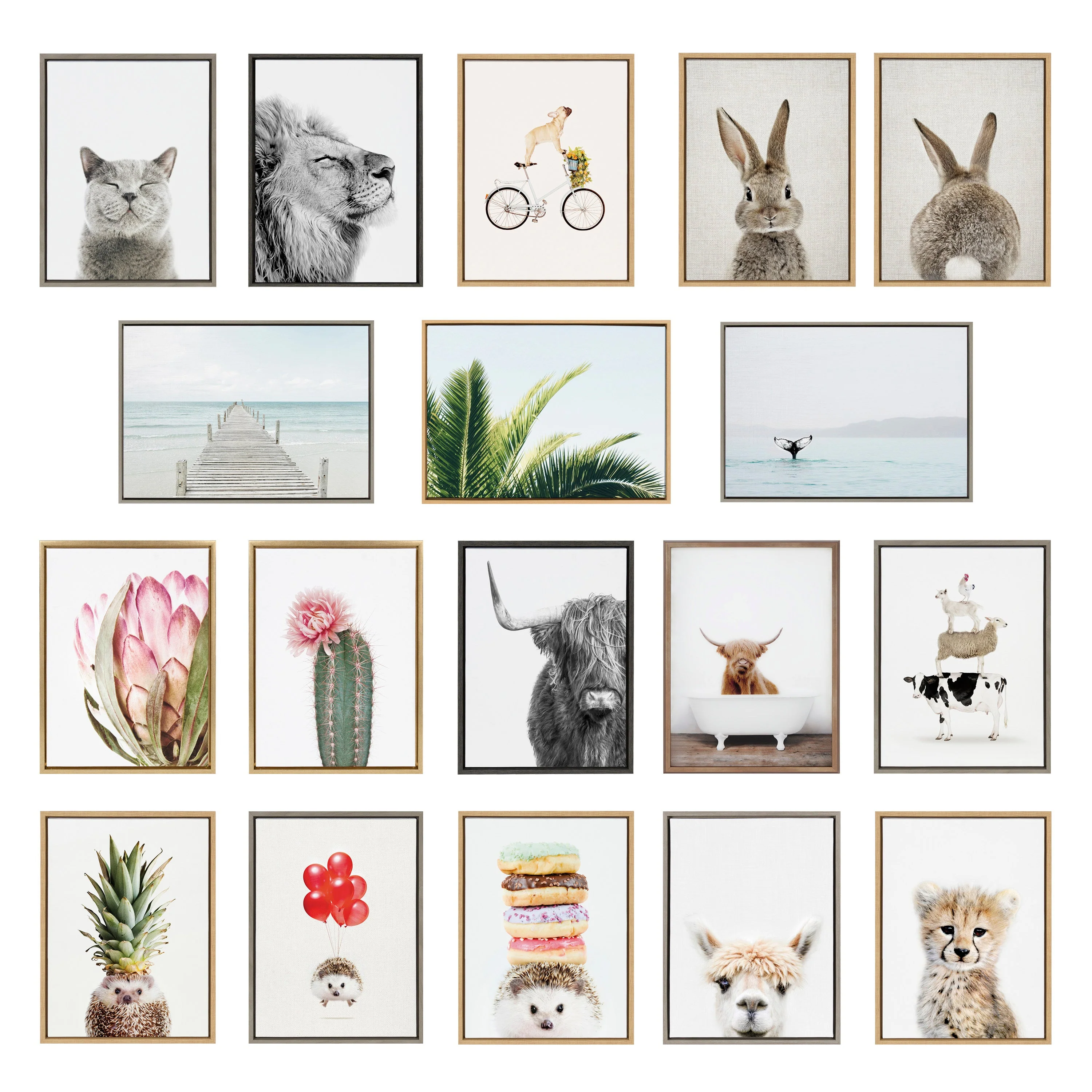 Sylvie Bunny Portrait and Bunny Tail Framed Canvas Art Set by Amy Peterson Art Studio - Image 30