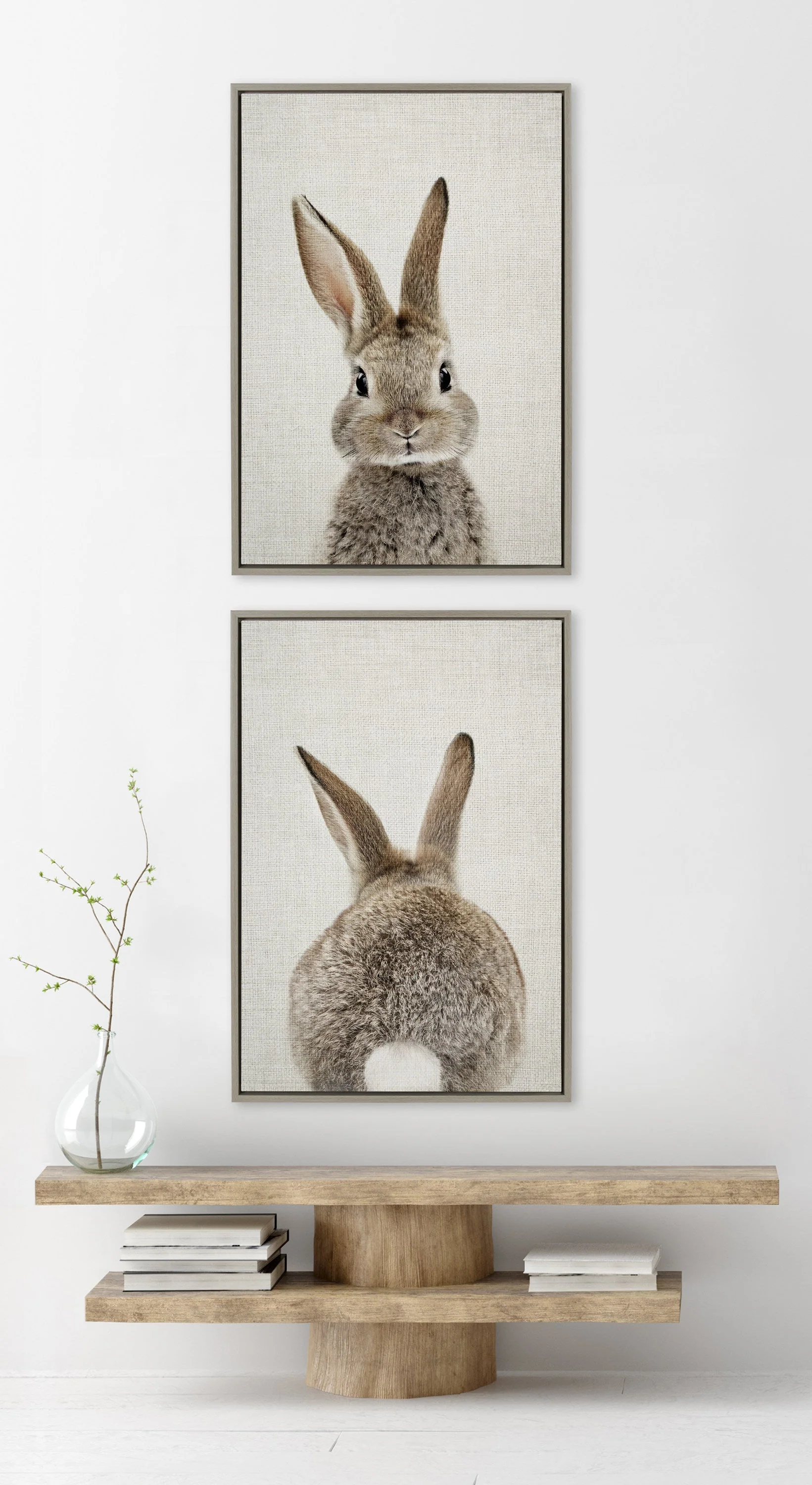 Sylvie Bunny Portrait and Bunny Tail Framed Canvas Art Set by Amy Peterson Art Studio - Image 39