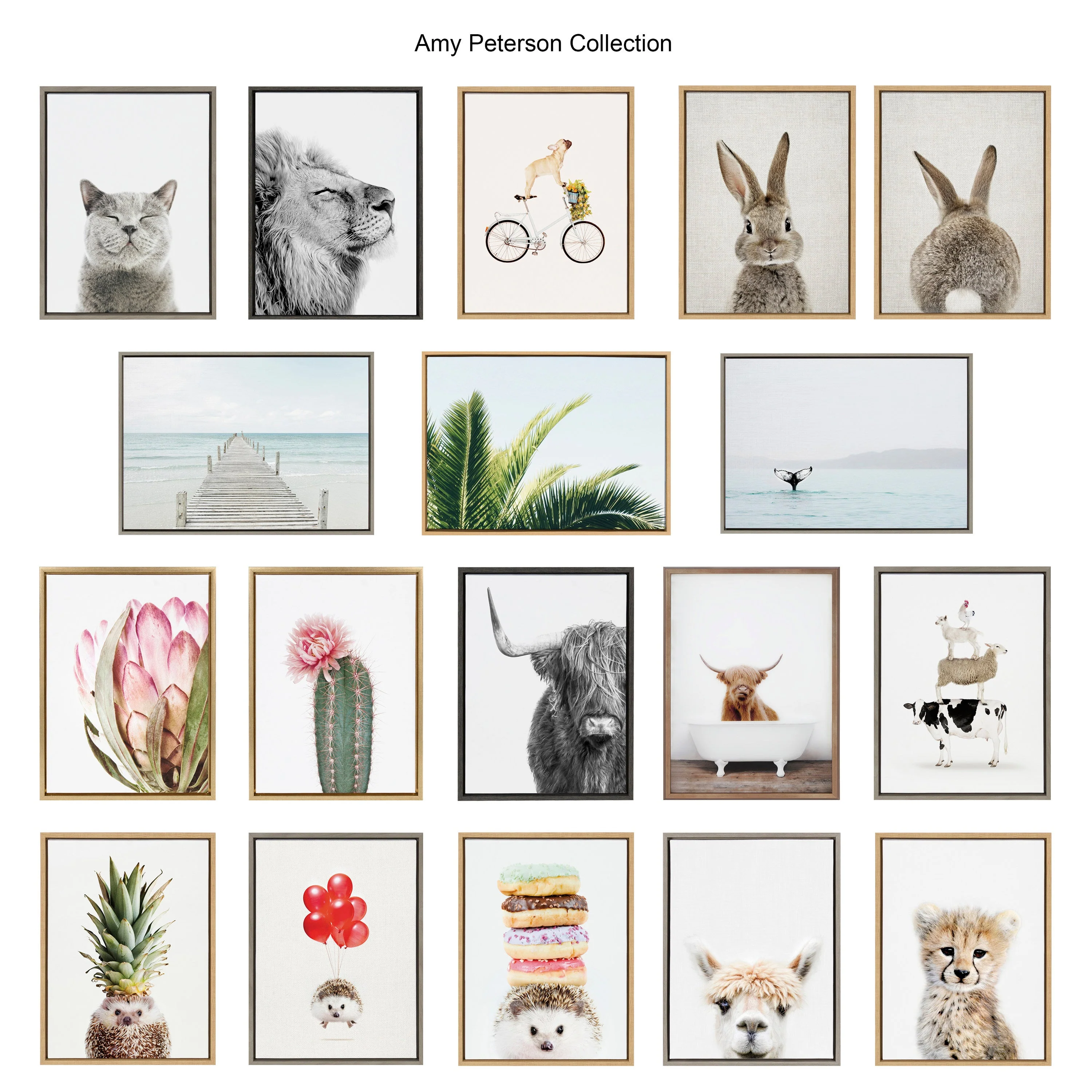Sylvie Bunny Portrait and Bunny Tail Framed Canvas Art Set by Amy Peterson Art Studio - Image 5