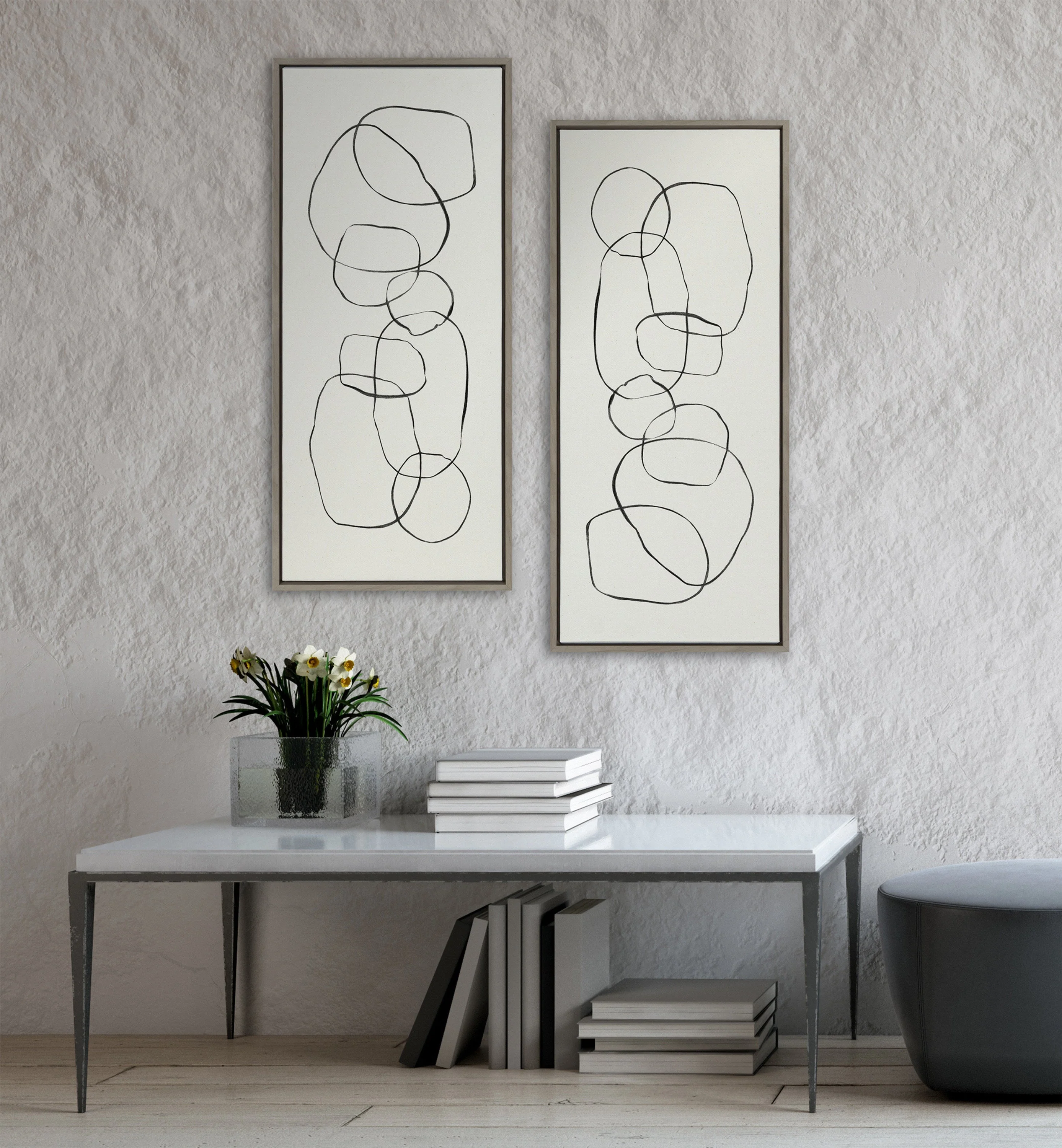 Sylvie Dancing Circles Framed Canvas by Teju Reval of SnazzyHues - Image 11