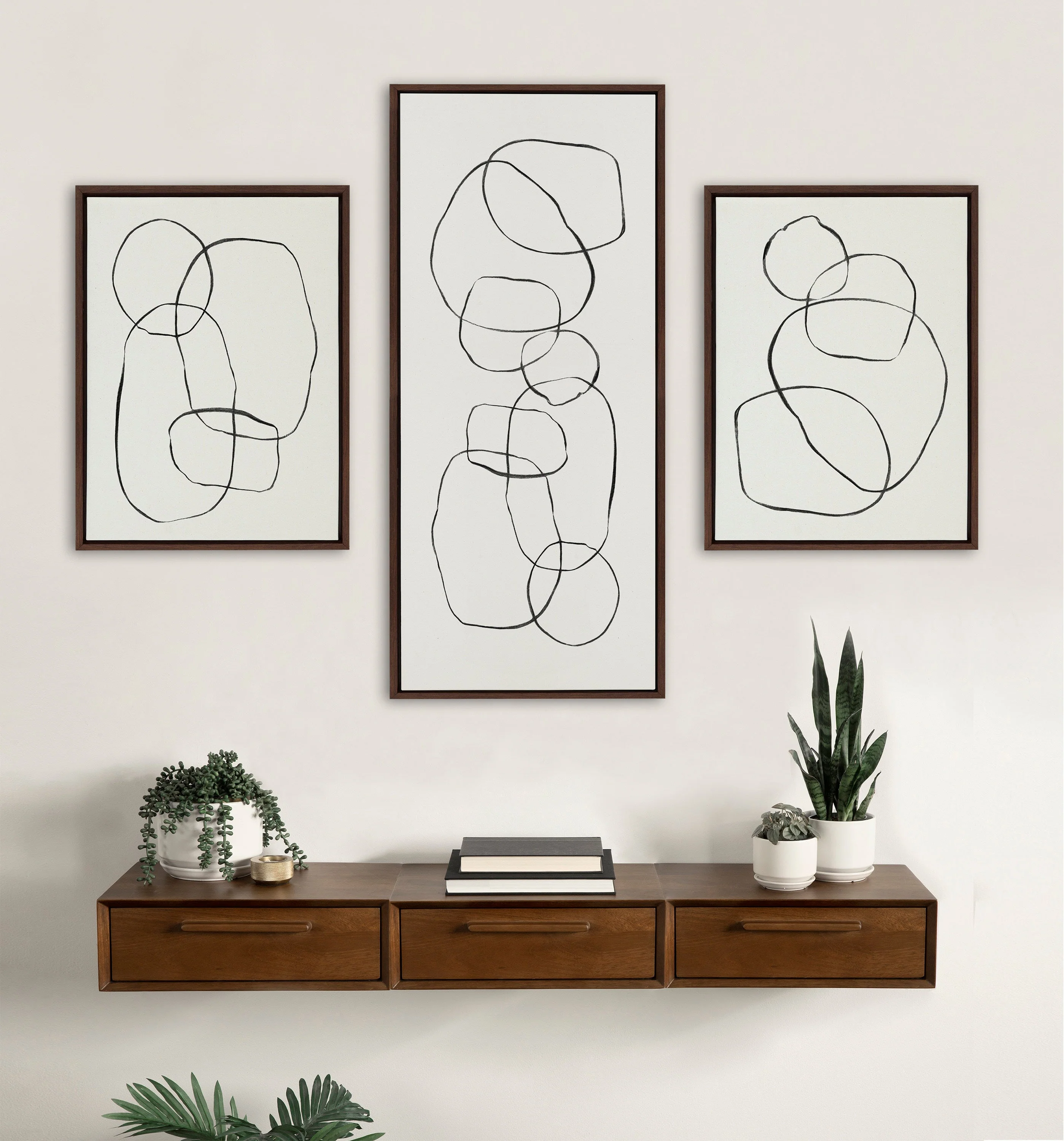 Sylvie Dancing Circles Framed Canvas by Teju Reval of SnazzyHues - Image 5
