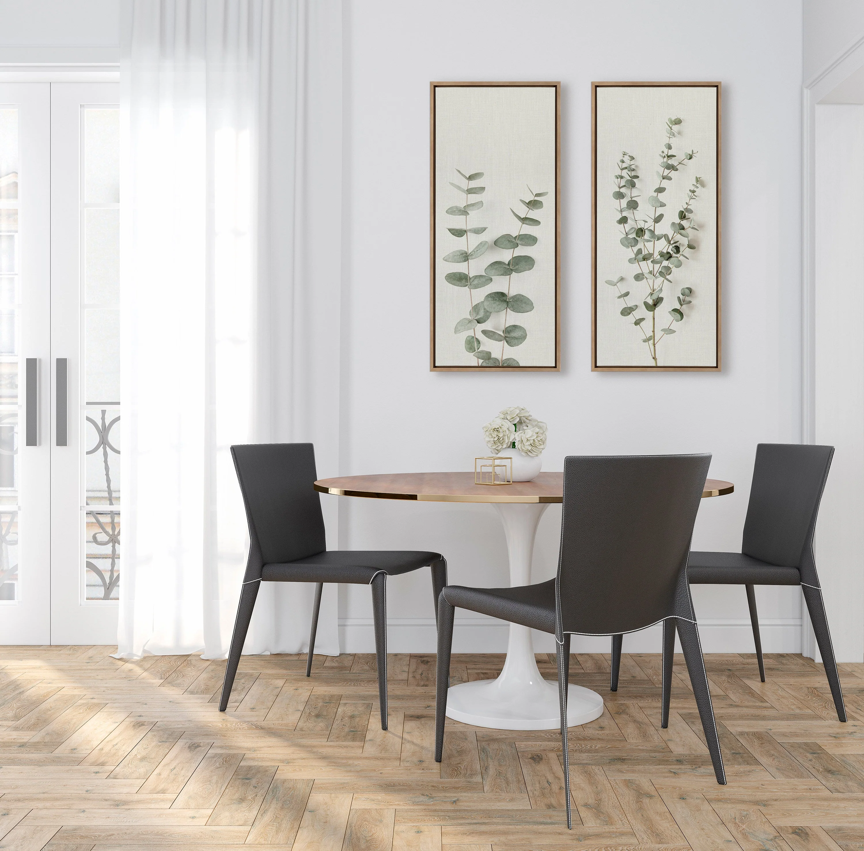 Sylvie Eucalyptus Botanical I Framed Canvas by The Creative Bunch Studio - Image 11
