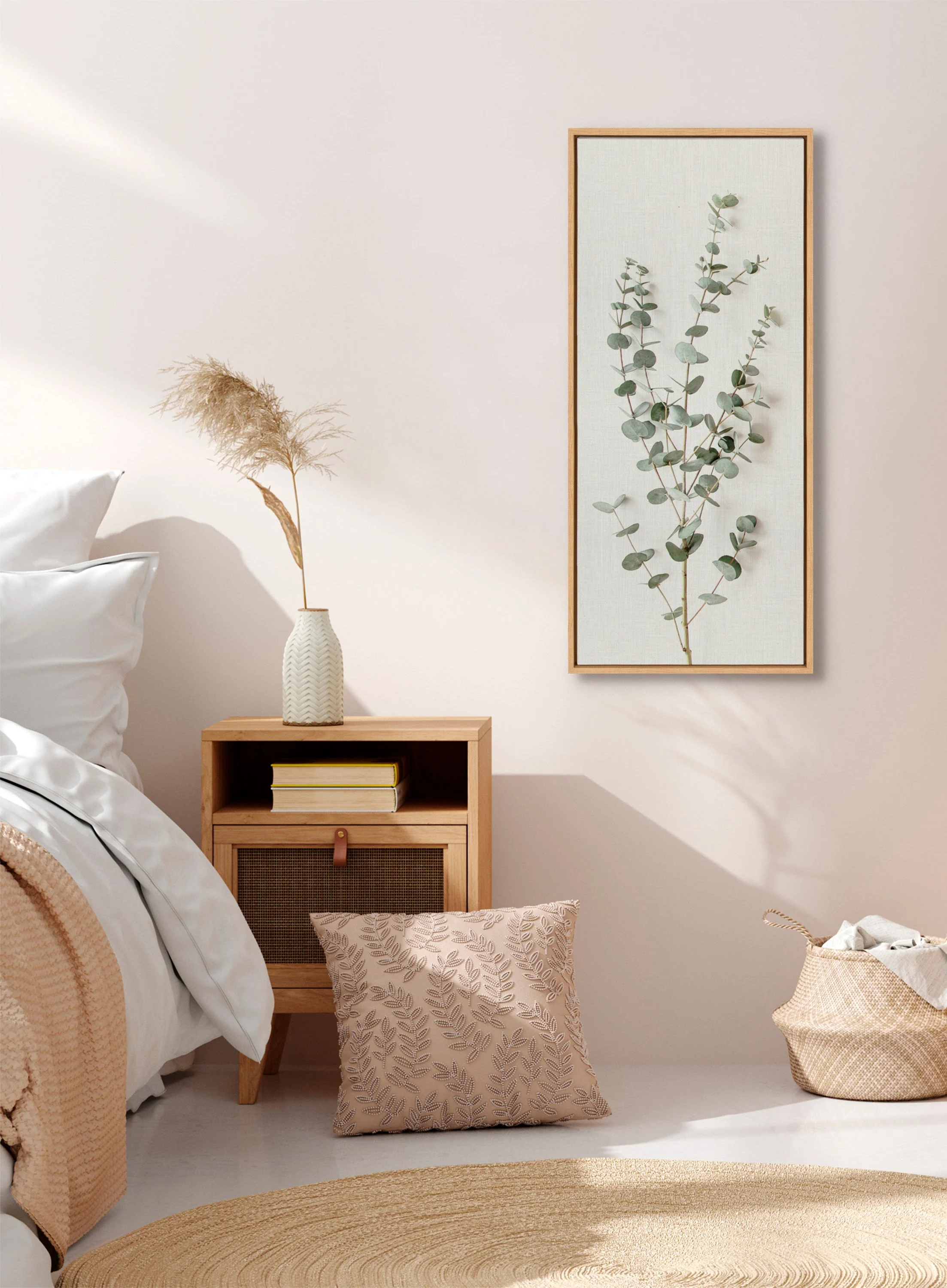 Sylvie Eucalyptus Botanical I Framed Canvas by The Creative Bunch Studio - Image 4