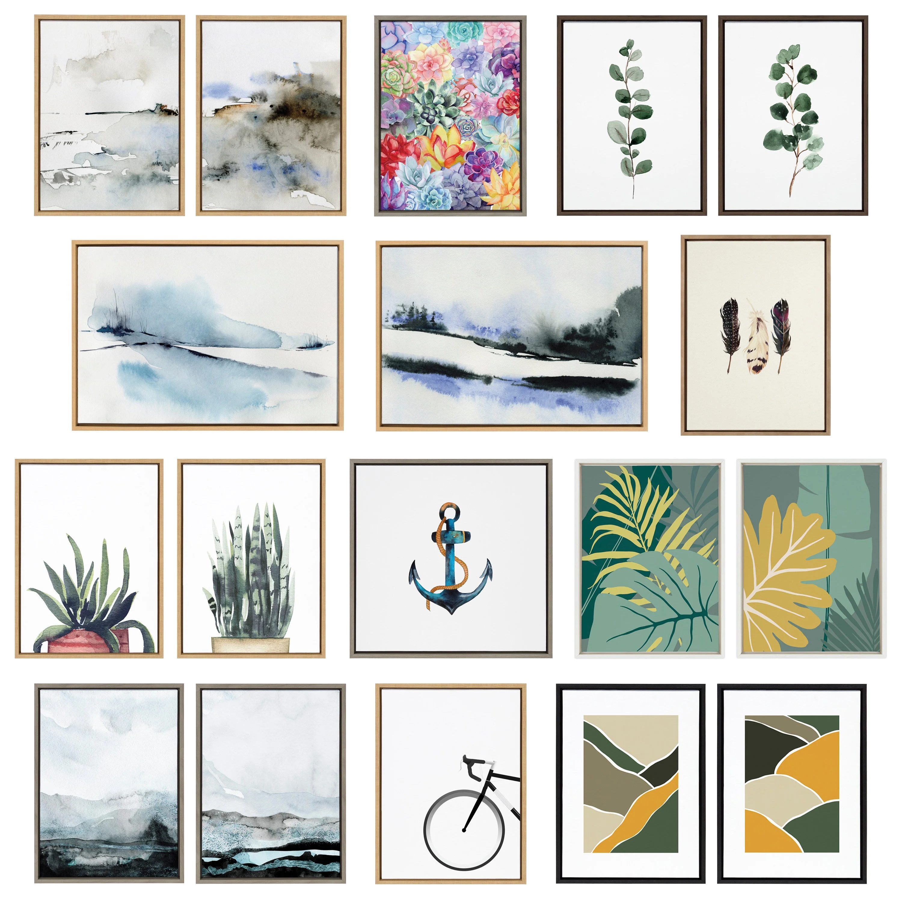 Sylvie Eucalyptus Framed Canvas Set by Maja Mitrovic of Makes My Day Happy - Image 37