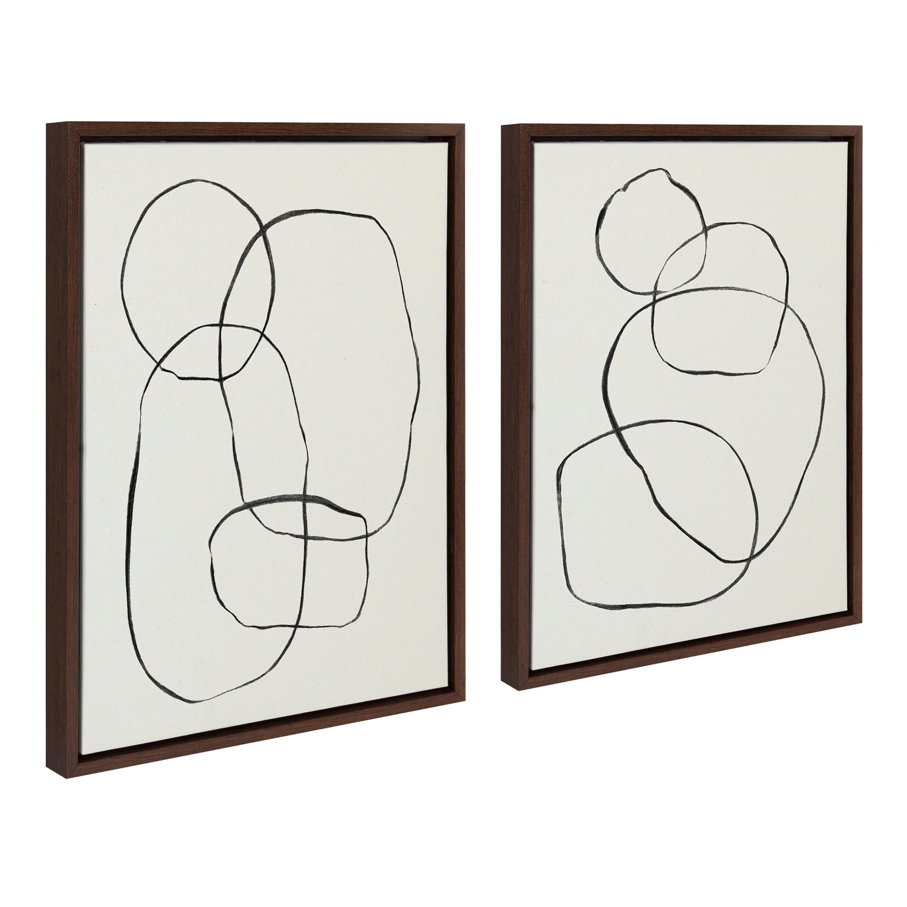 Sylvie Going in Circles Framed Textured Canvas Set by Teju Reval of SnazzyHues - Image 52