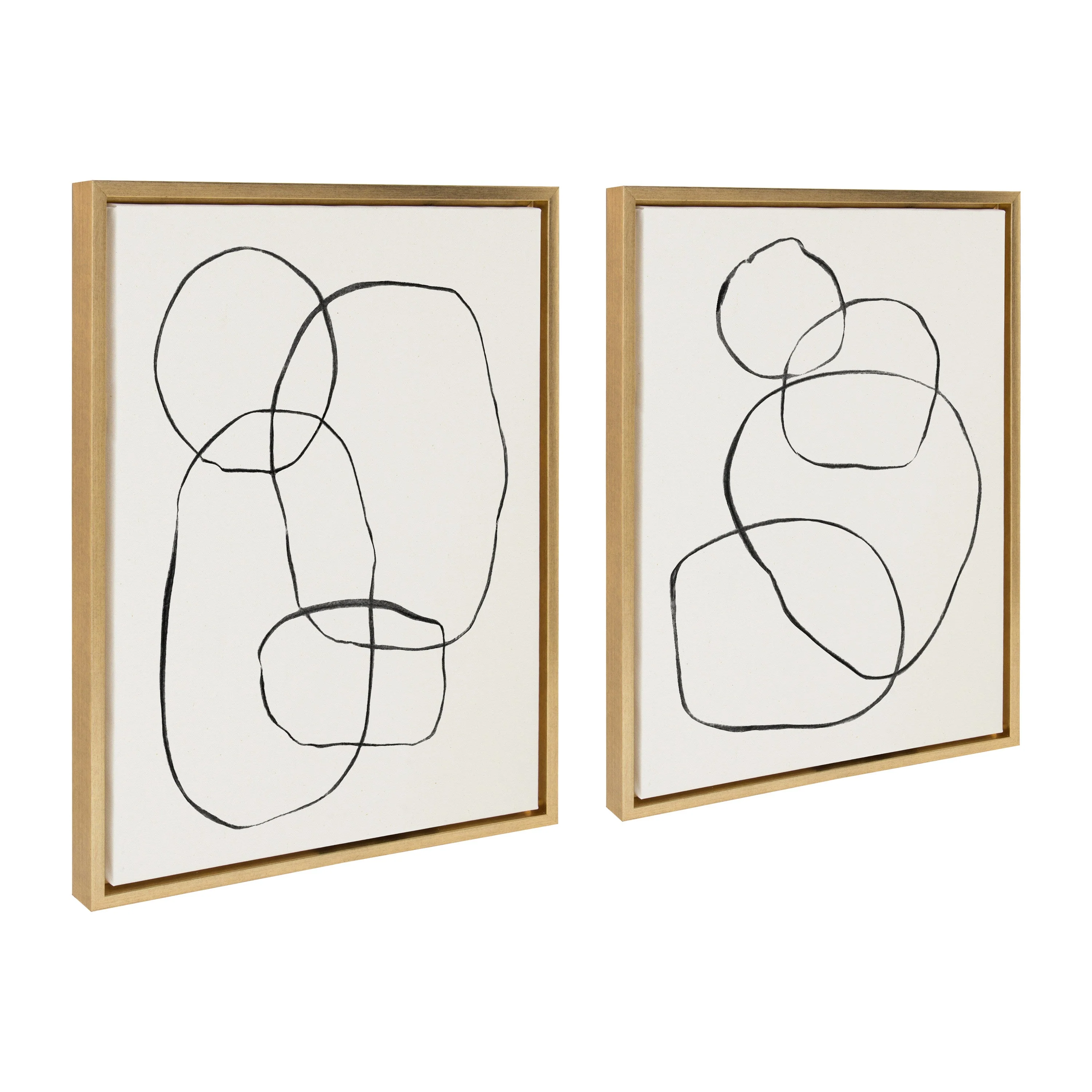 Sylvie Going in Circles Framed Textured Canvas Set by Teju Reval of SnazzyHues - Image 66