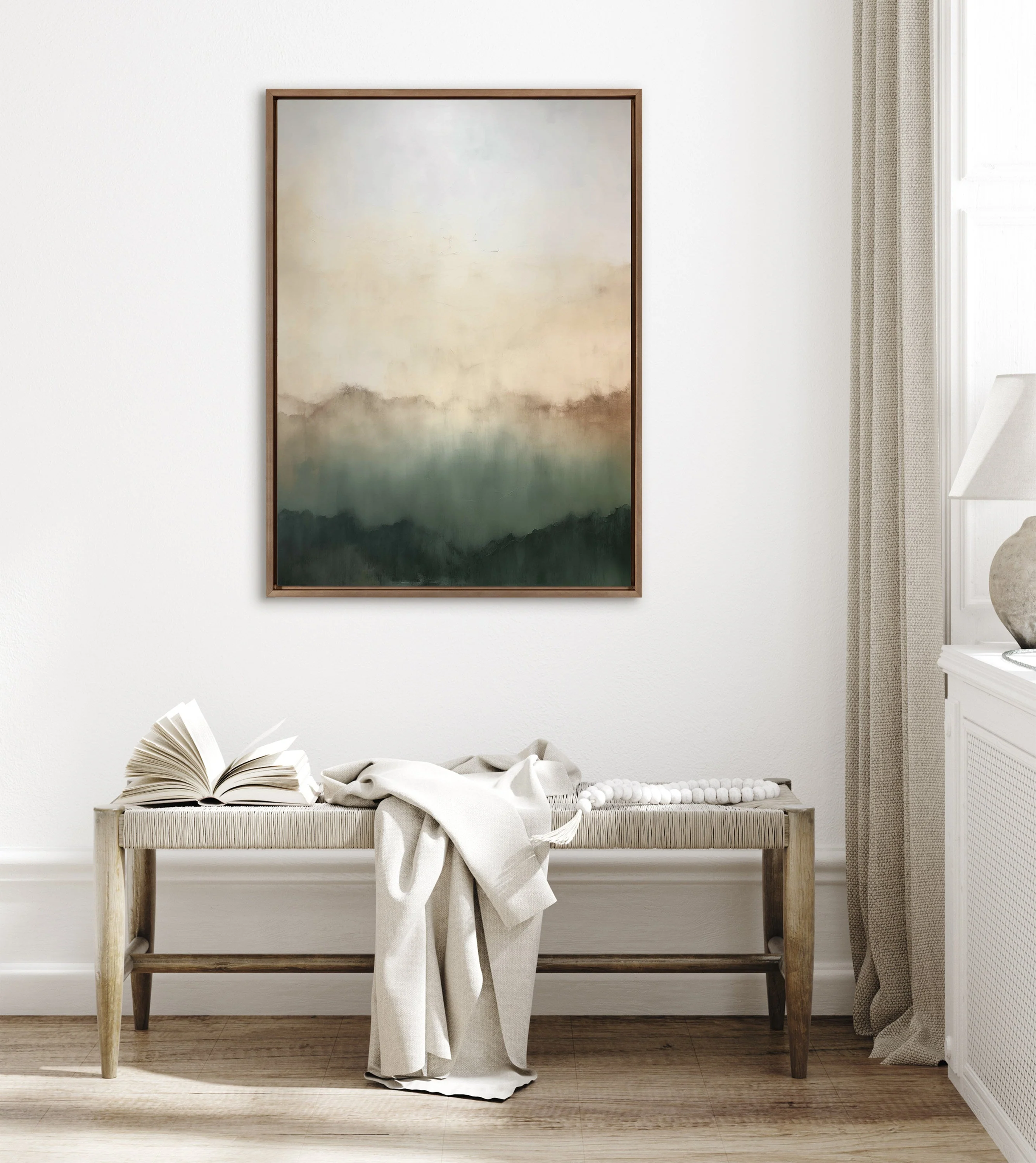 Sylvie Green Mountain Abstract I Framed Canvas by Amy Lighthall - Image 10
