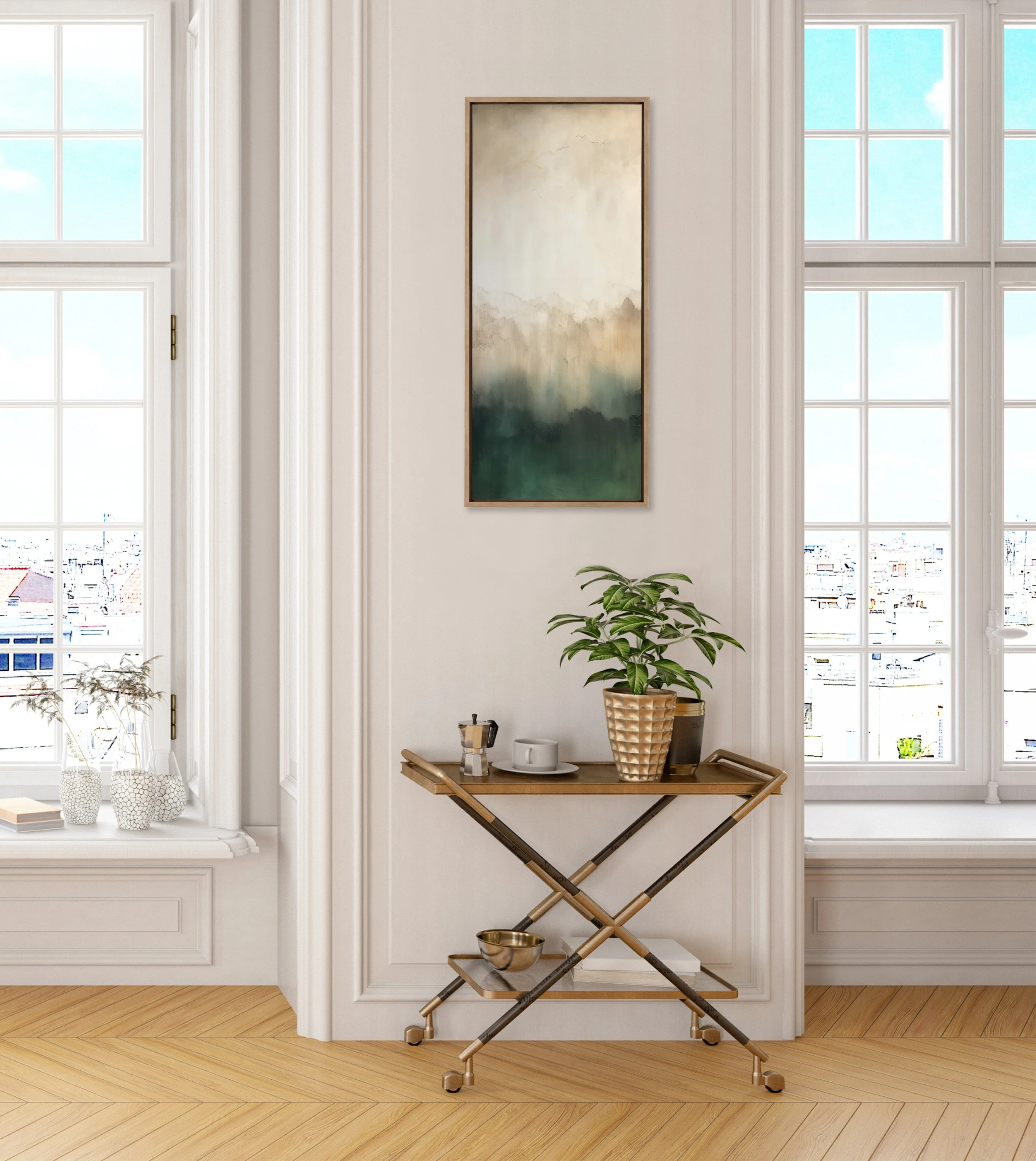 Sylvie Green Mountain Abstract II Framed Canvas by Amy Lighthall - Image 4