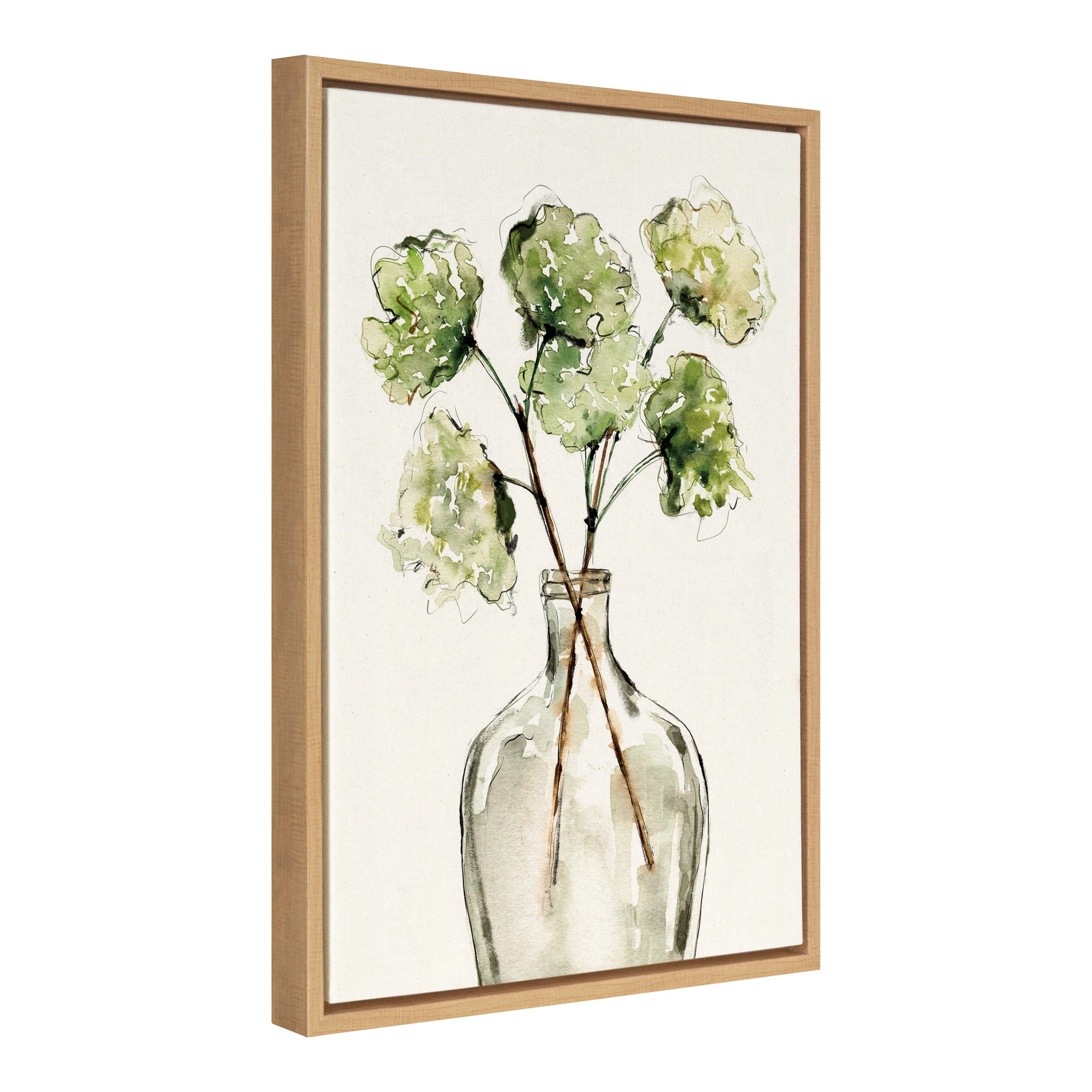 Sylvie Greenery Vase Framed Canvas by Sara Berrenson - Image 26