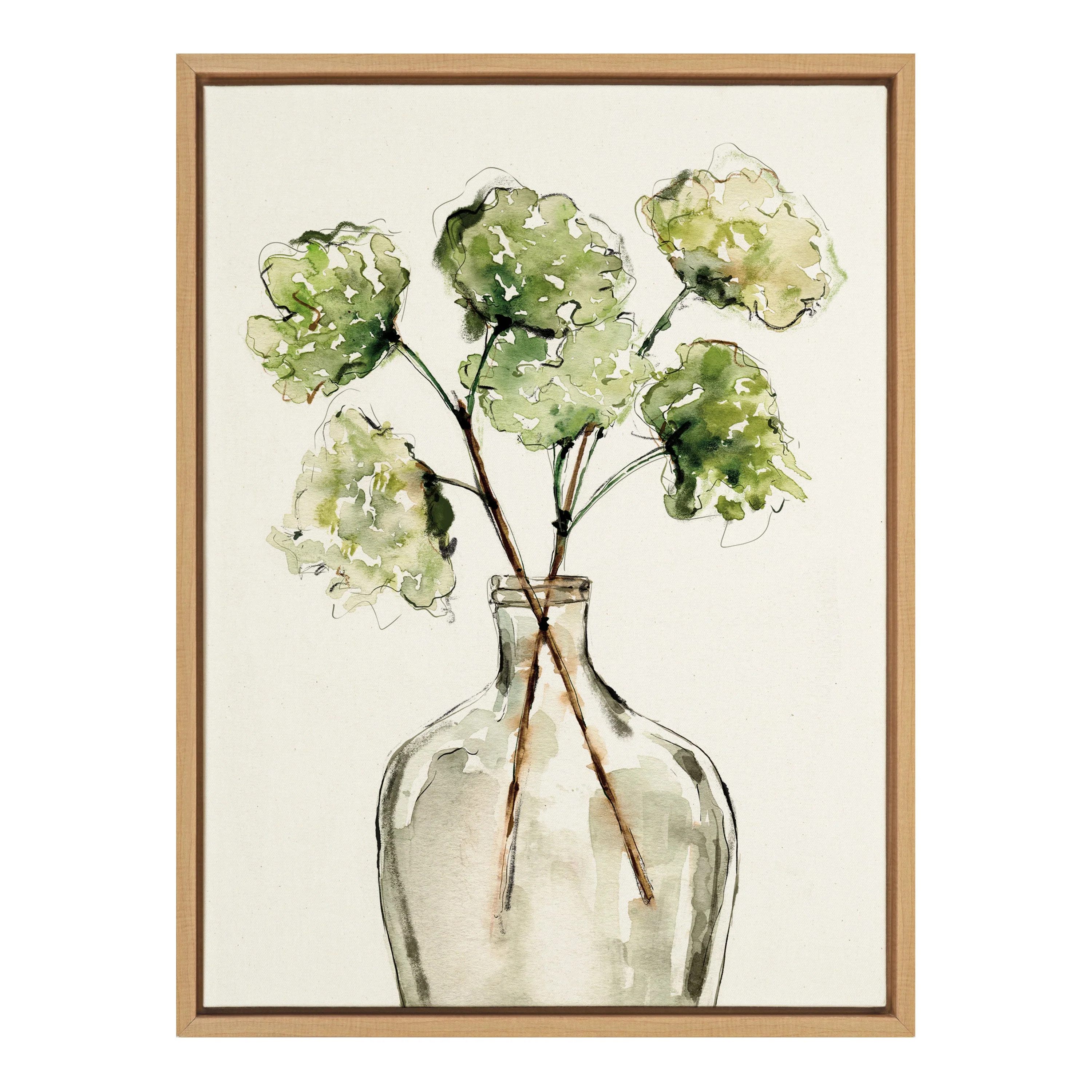 Sylvie Greenery Vase Framed Canvas by Sara Berrenson - Image 9