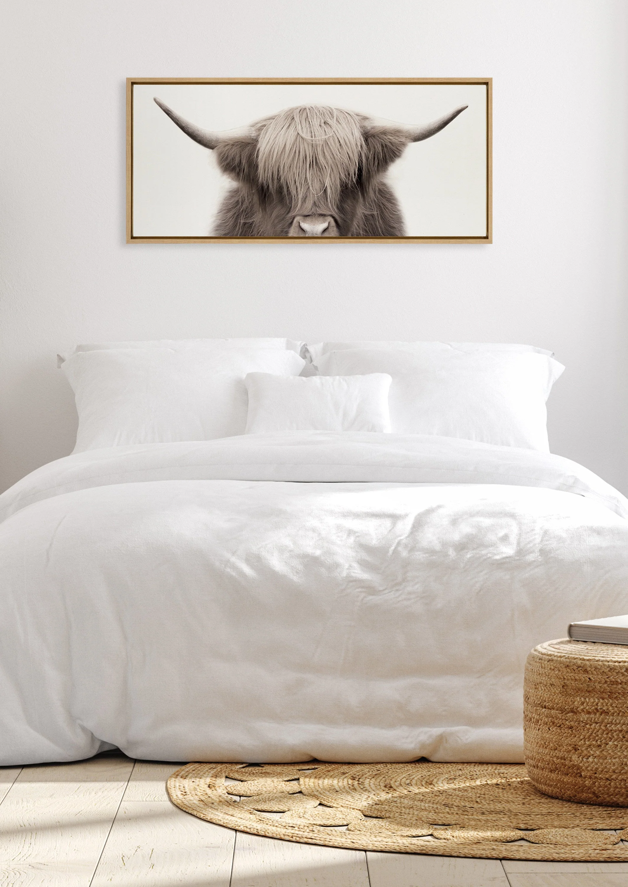 Sylvie Hey Dude Highland Cow Color Framed Canvas by The Creative Bunch Studio - Image 44