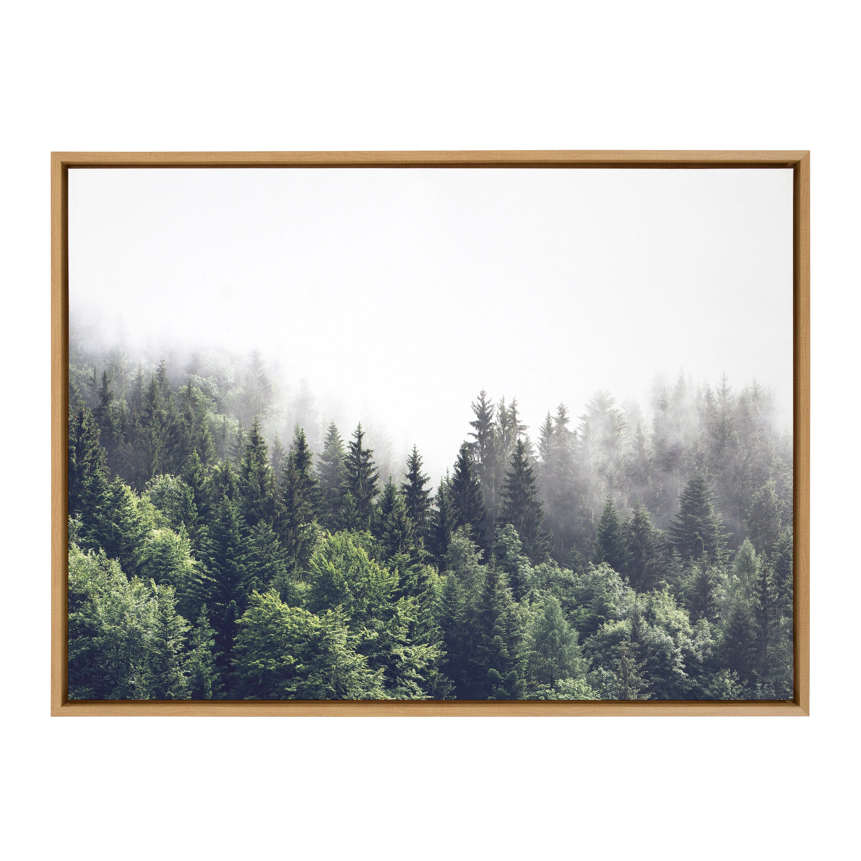 Sylvie Lush Green Forest On A Foggy Day Framed Canvas by The Creative Bunch Studio - Image 2