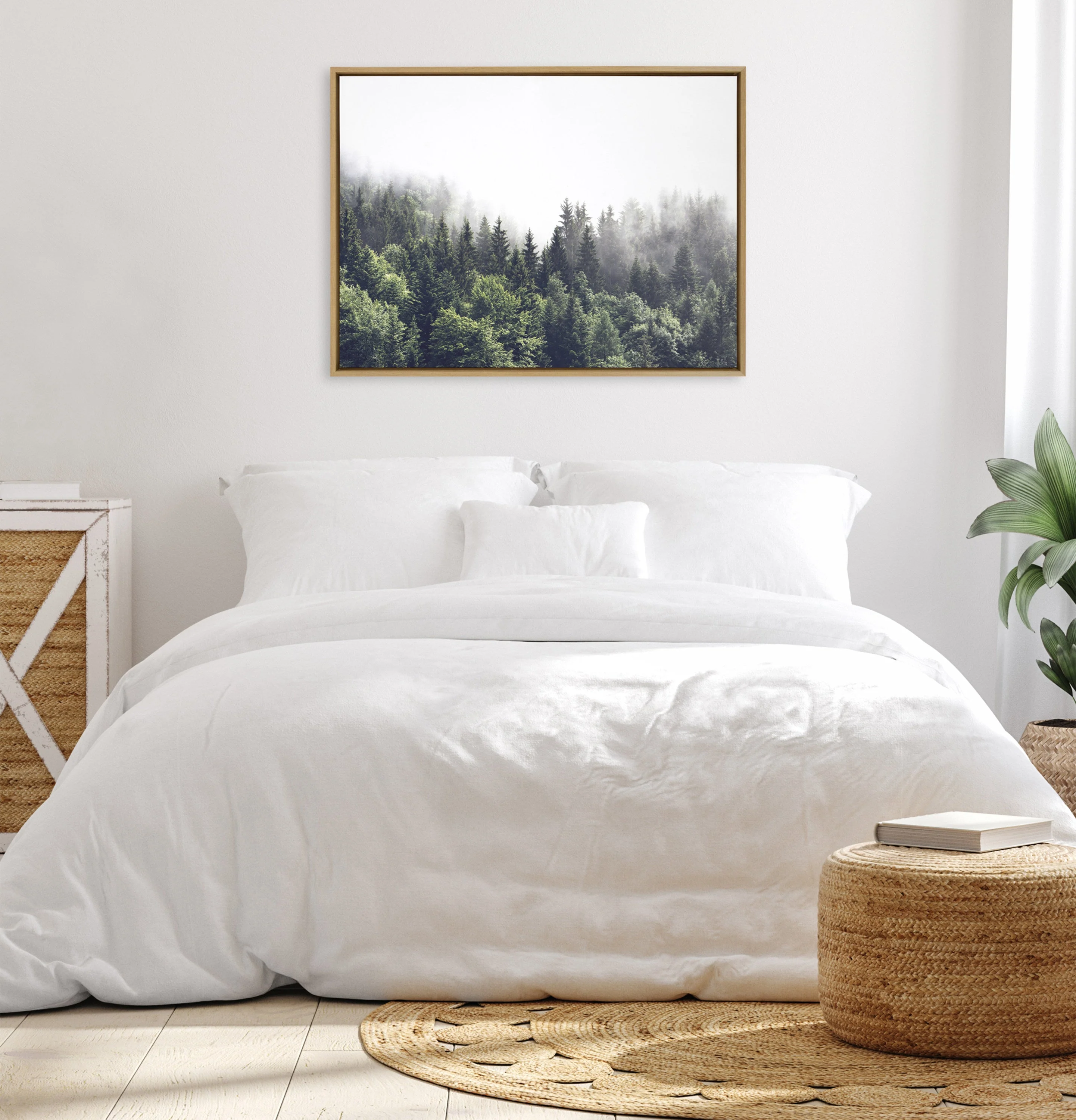 Sylvie Lush Green Forest On A Foggy Day Framed Canvas by The Creative Bunch Studio - Image 4