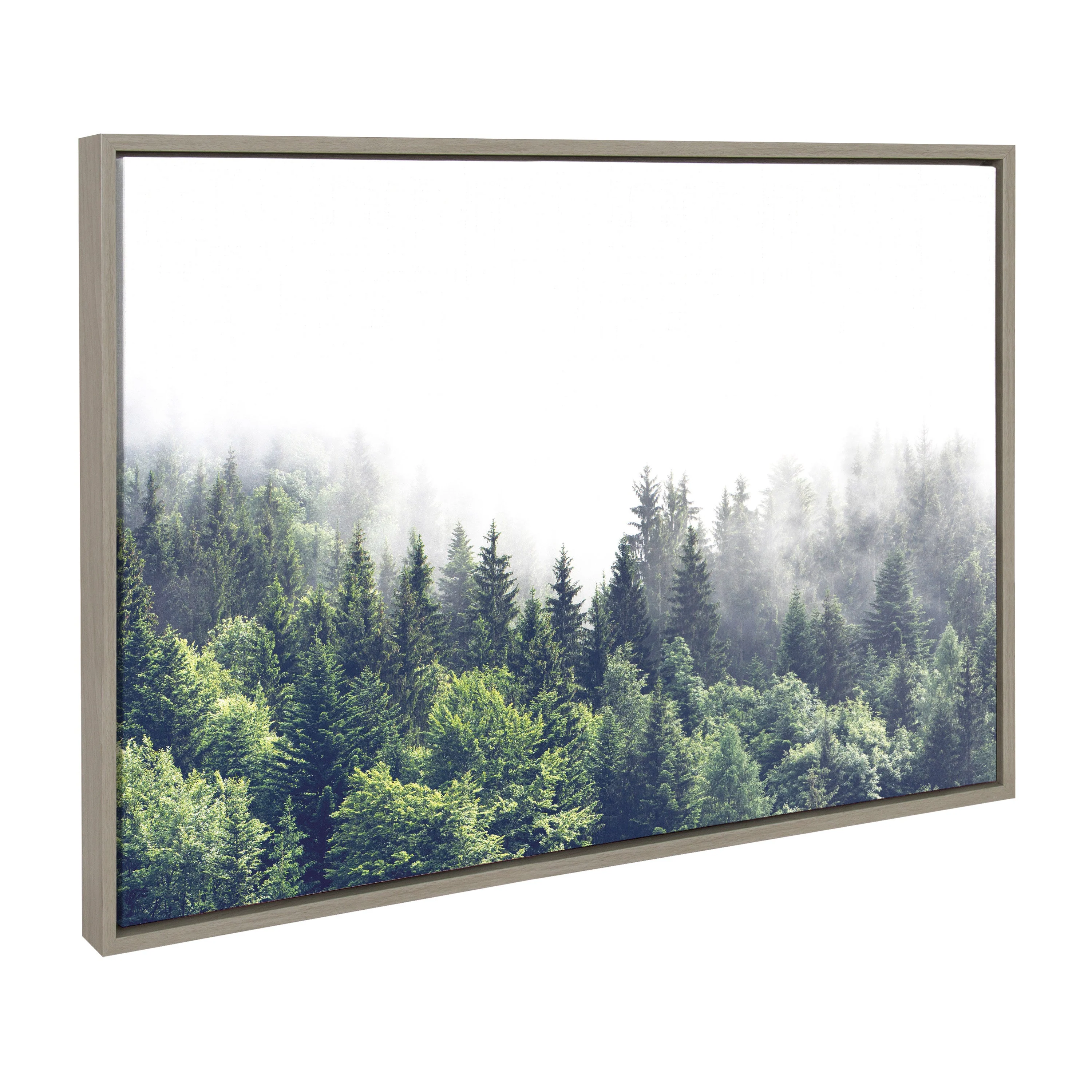 Sylvie Lush Green Forest On A Foggy Day Framed Canvas by The Creative Bunch Studio - Image 52