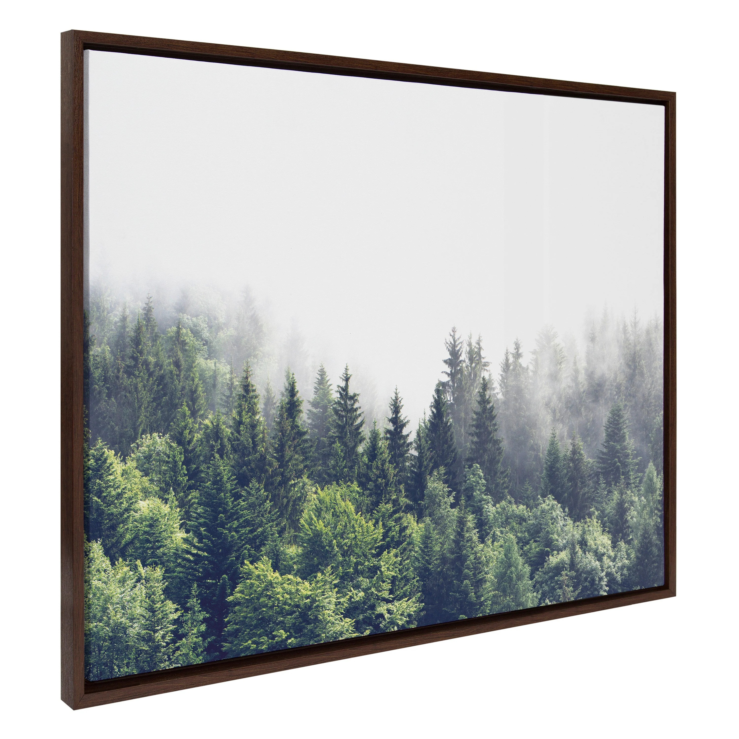 Sylvie Lush Green Forest On A Foggy Day Framed Canvas by The Creative Bunch Studio - Image 7